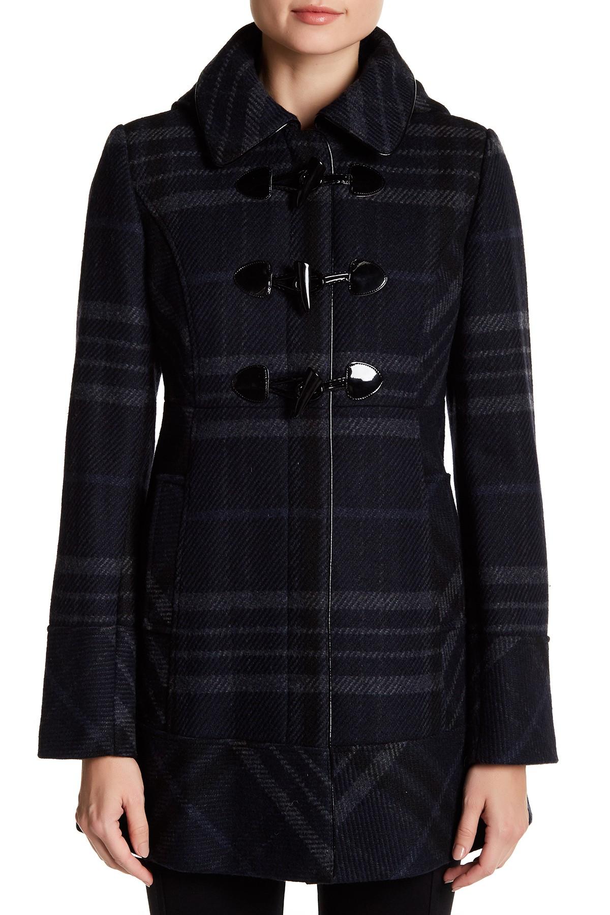 guess plaid coat