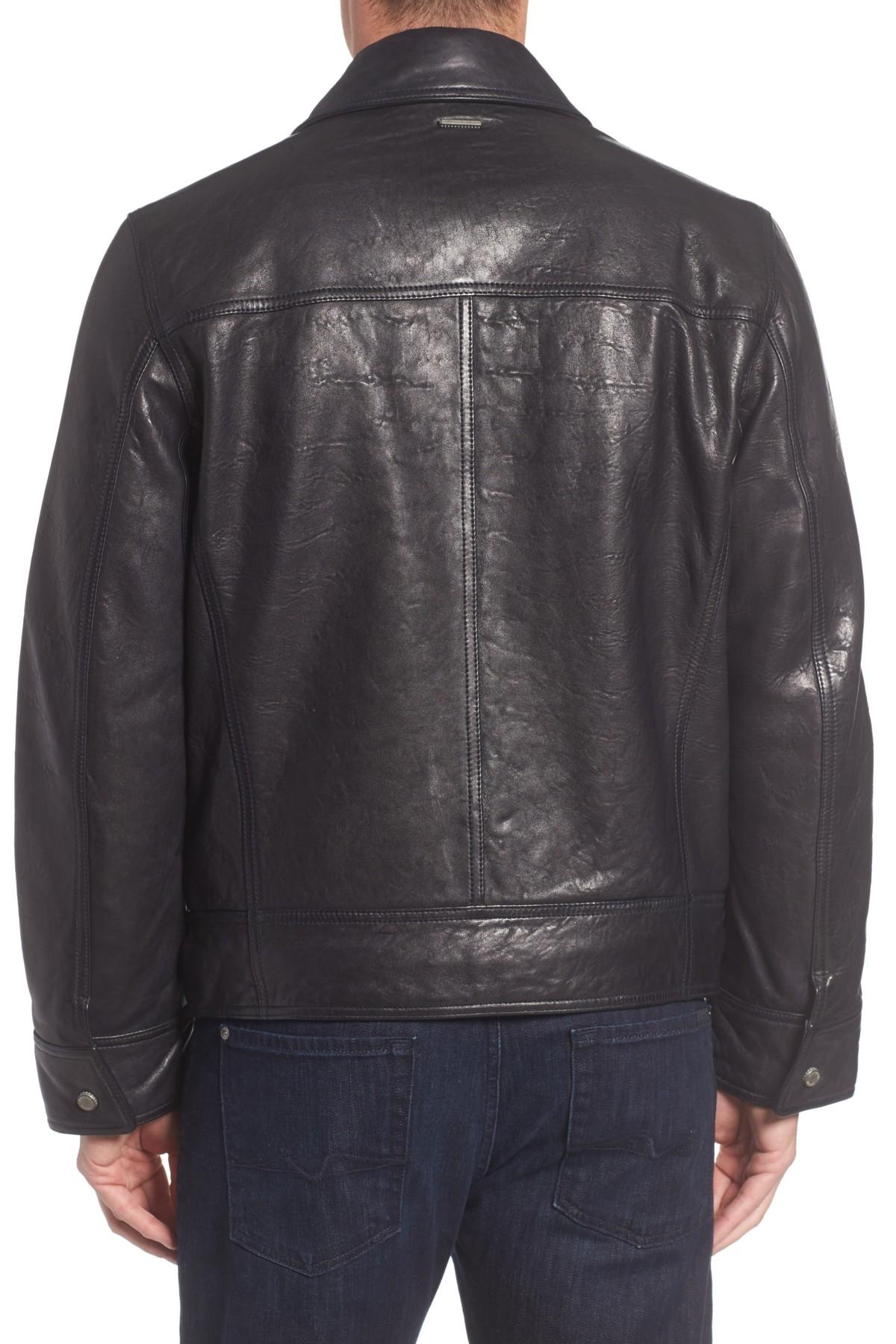 Andrew Marc Morrison Spread Collar Leather Jacket for Men Lyst
