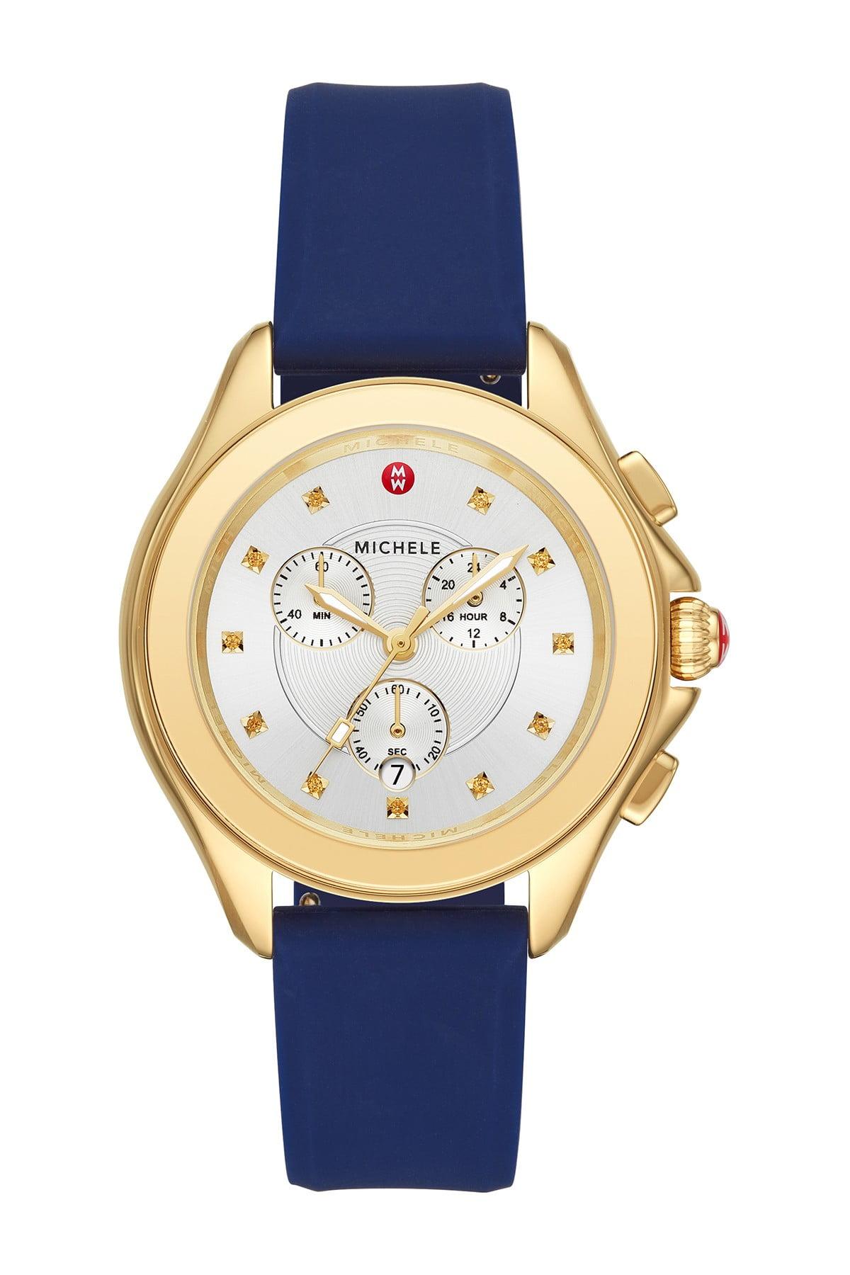 michele watches rubber strap
