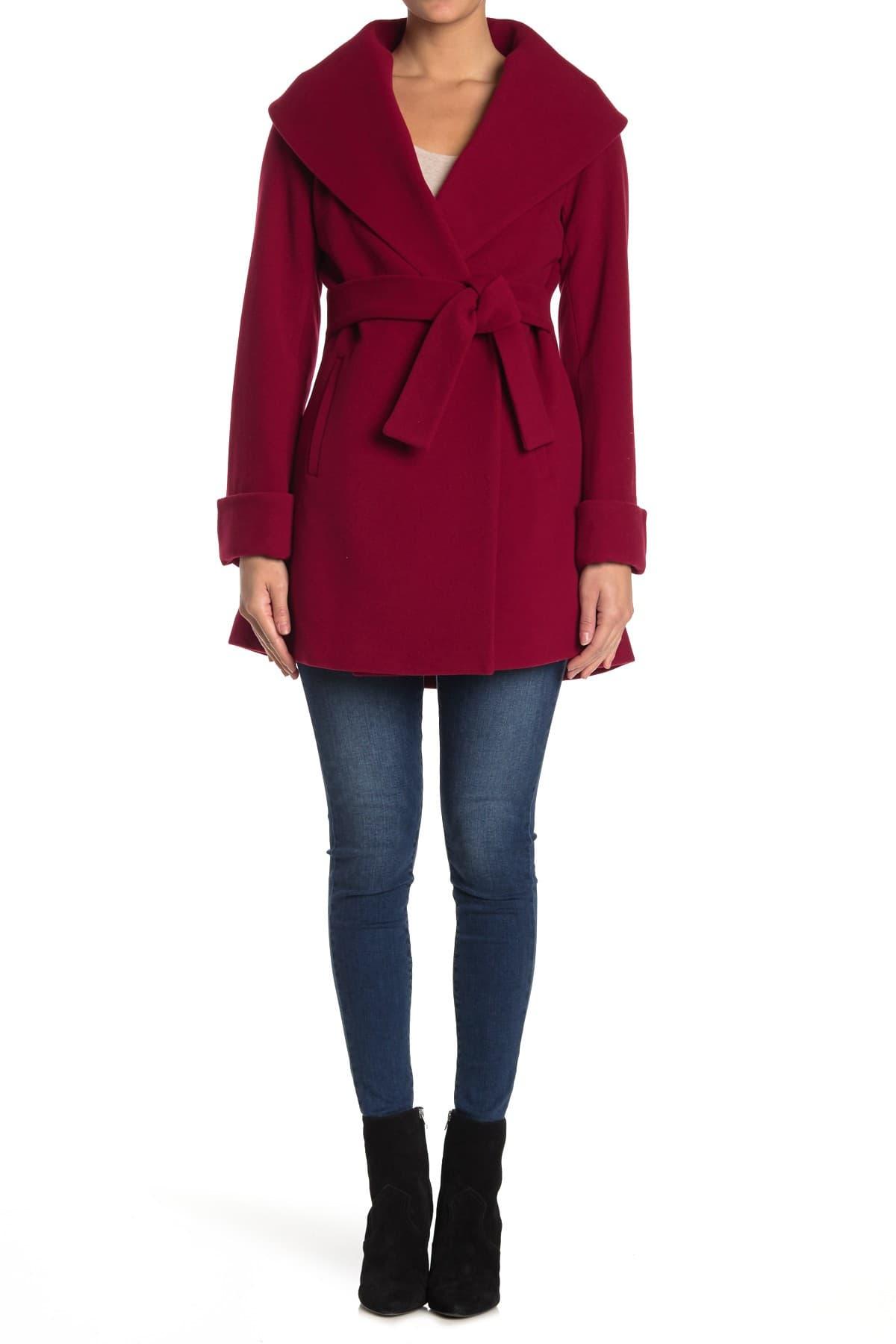 trina turk ali fitted shawl wrap coat