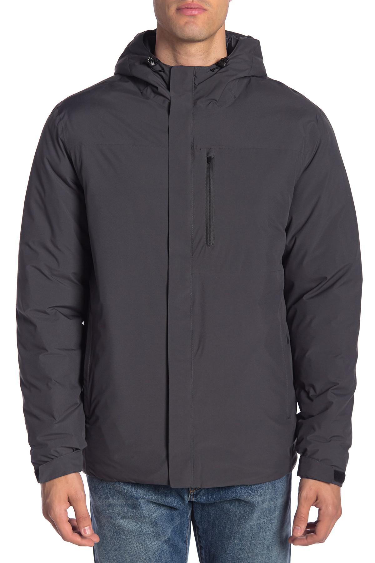 Weatherproof Synthetic Winter Rain Hooded Jacket in Gray for Men Lyst