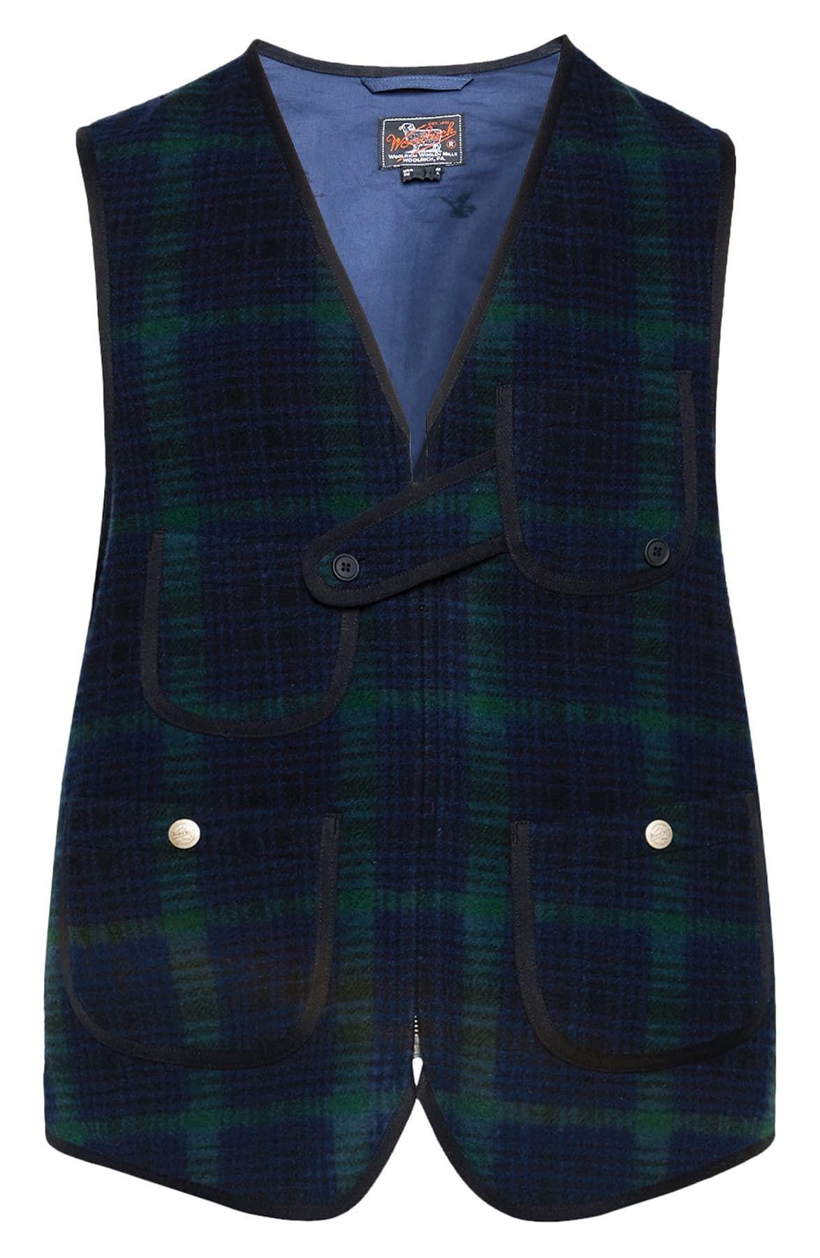 Woolrich Wool Plaid Hunting Vest in Blue for Men - Lyst
