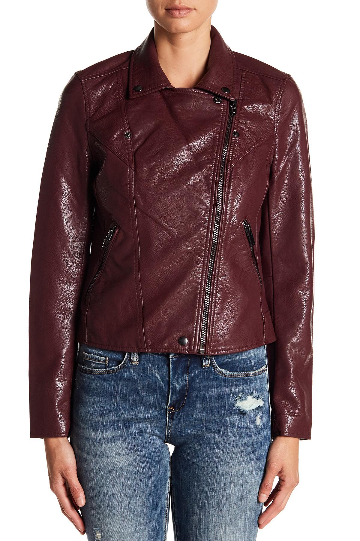 Lyst Blank Nyc Faux Leather Moto Jacket In Purple
