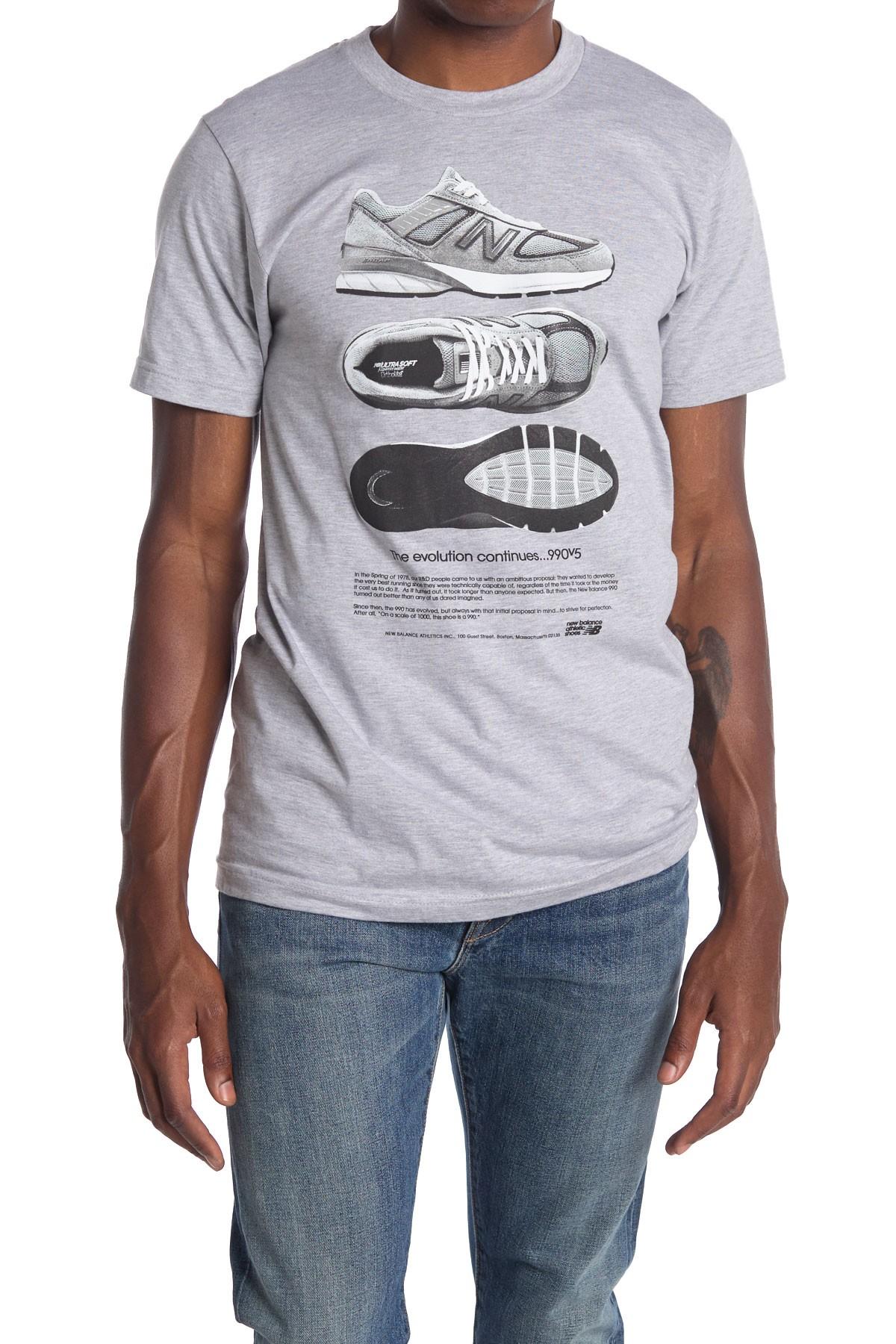 New Balance 990 V5 Shoe Graphic T-shirt for Men | Lyst