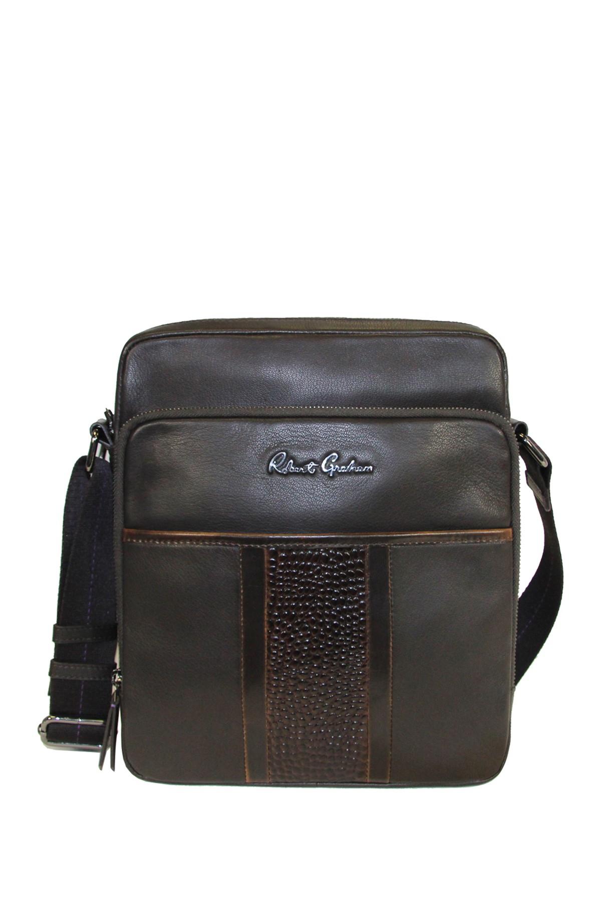 robert graham leather messenger bag