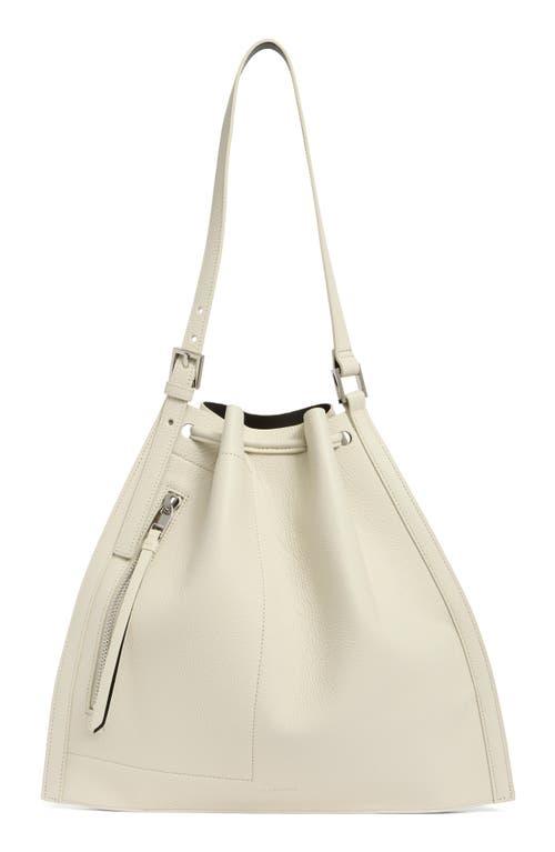 AllSaints Alpha Convertible Leather Backpack in Natural | Lyst