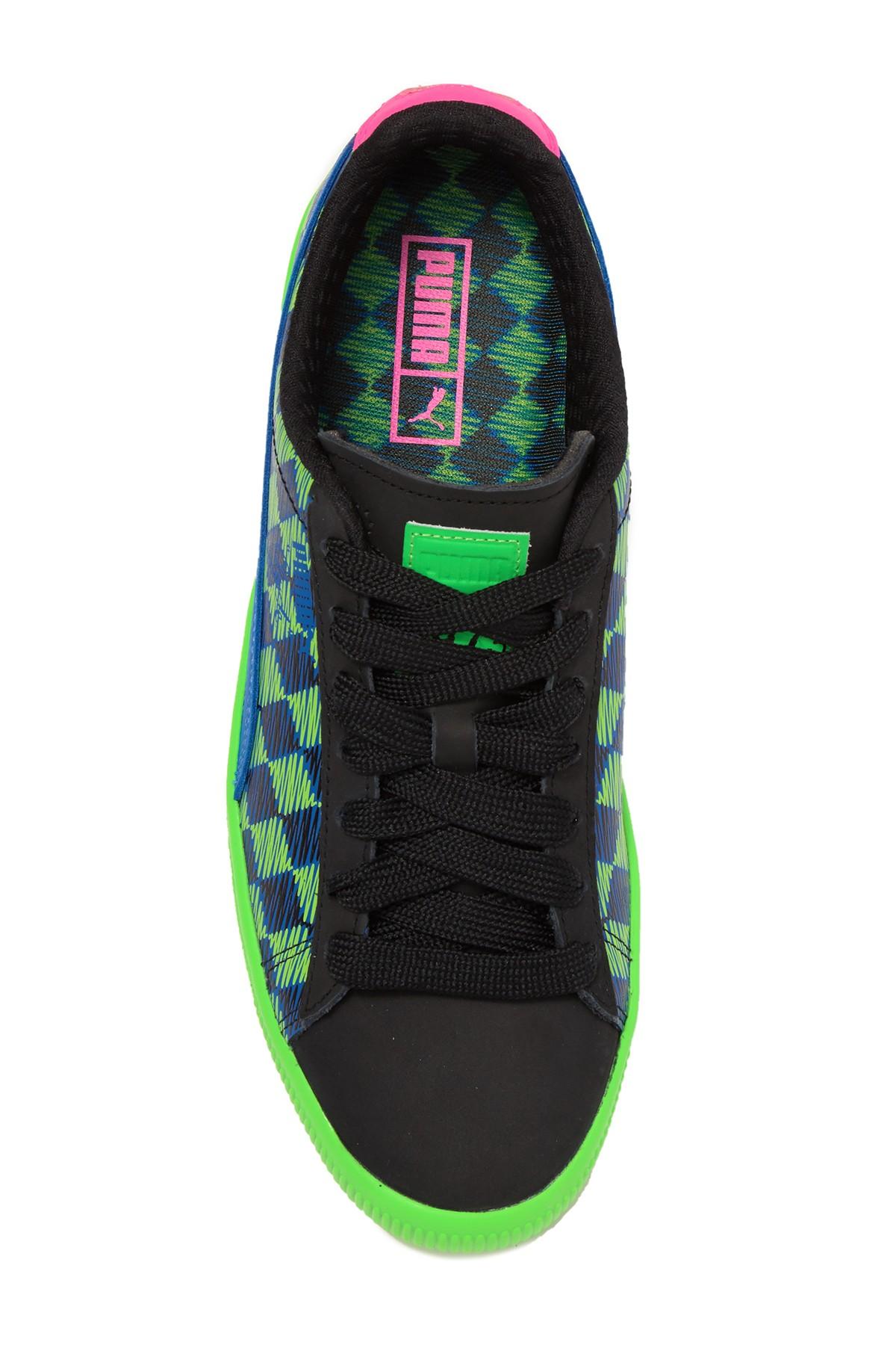 PUMA Clyde Pit Crew Sneakers in Black 