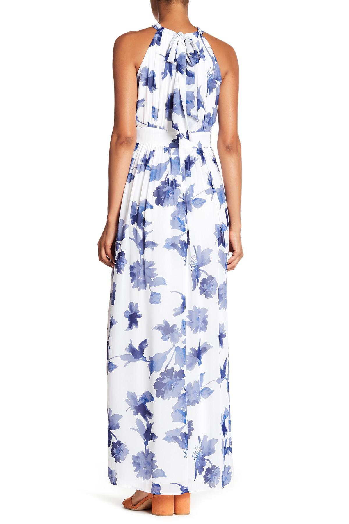 nine west floral maxi dress