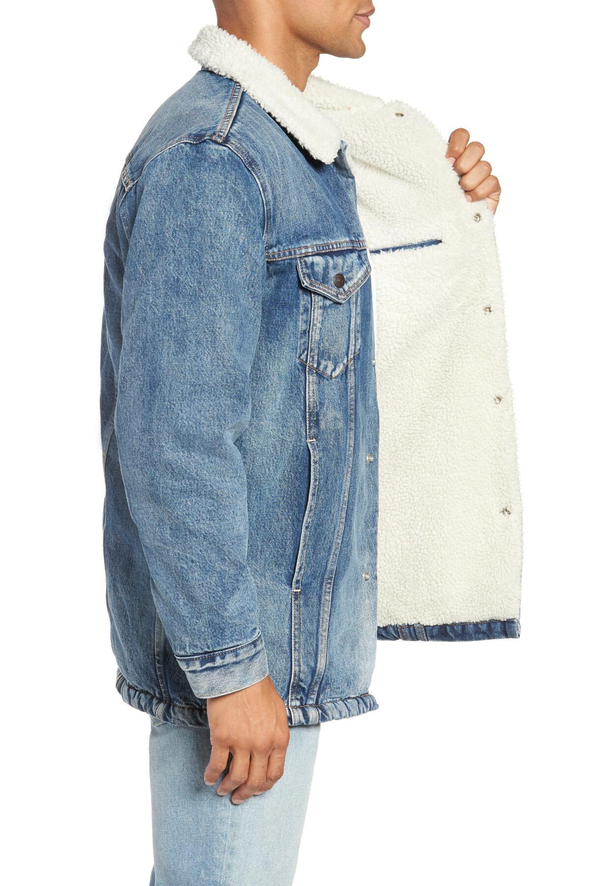 fur lined trucker jacket