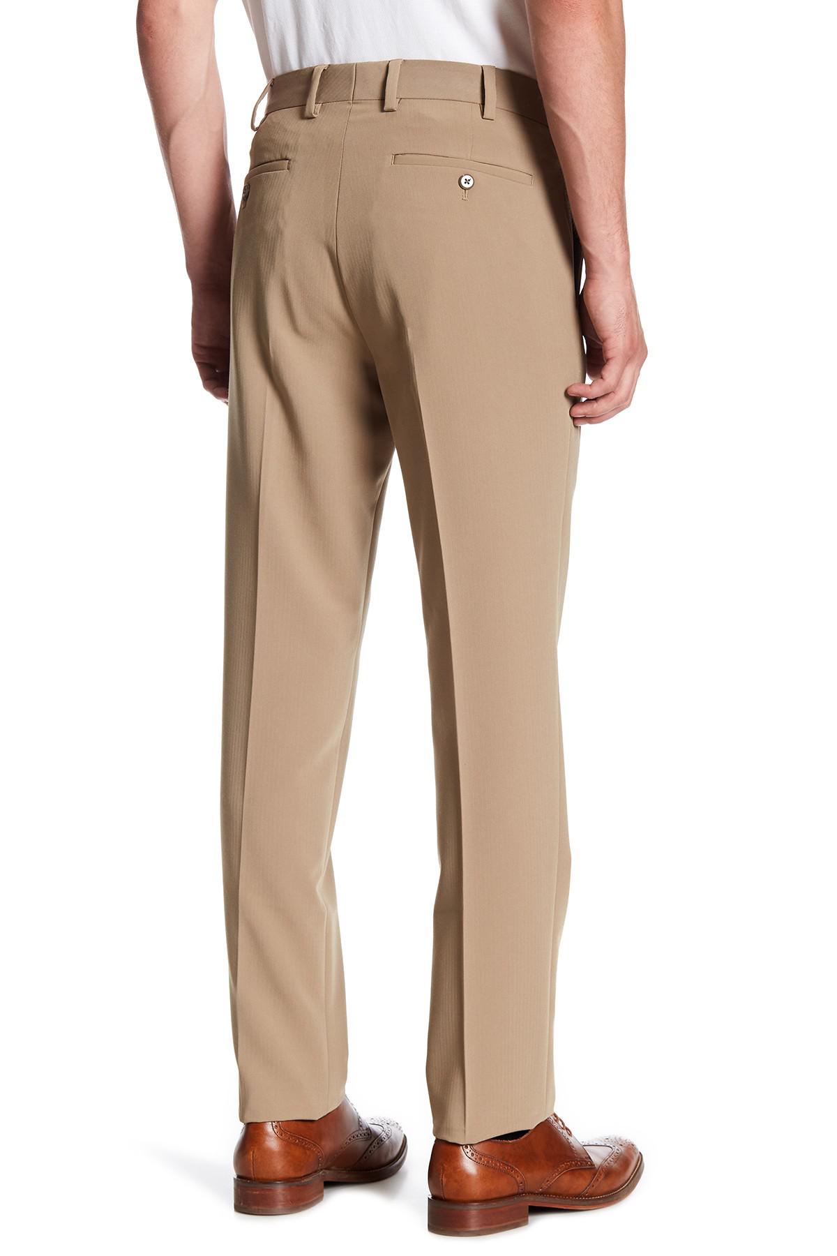 Lyst - Louis Raphael Slim Fit Solid Flat Front Pant - 30-34