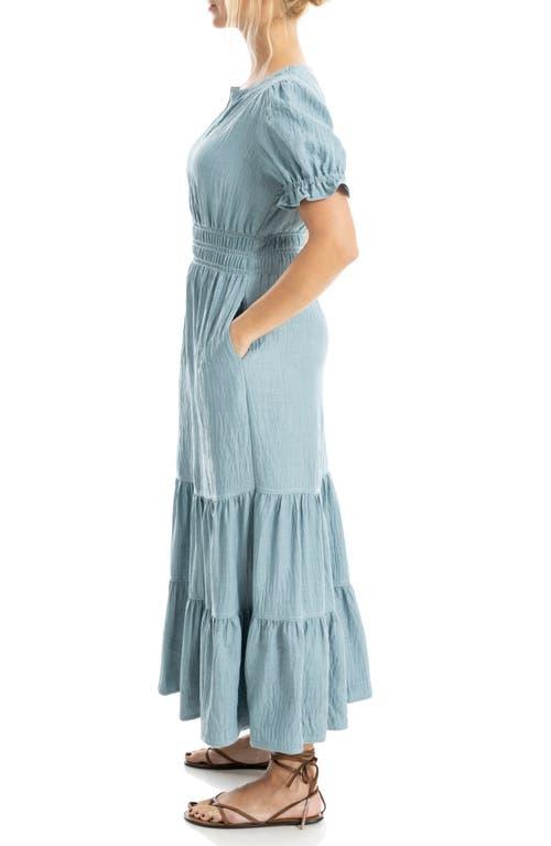 max studio crepe tiered maxi dress Max Studio Tiered Crepe Maxi Dress in Green