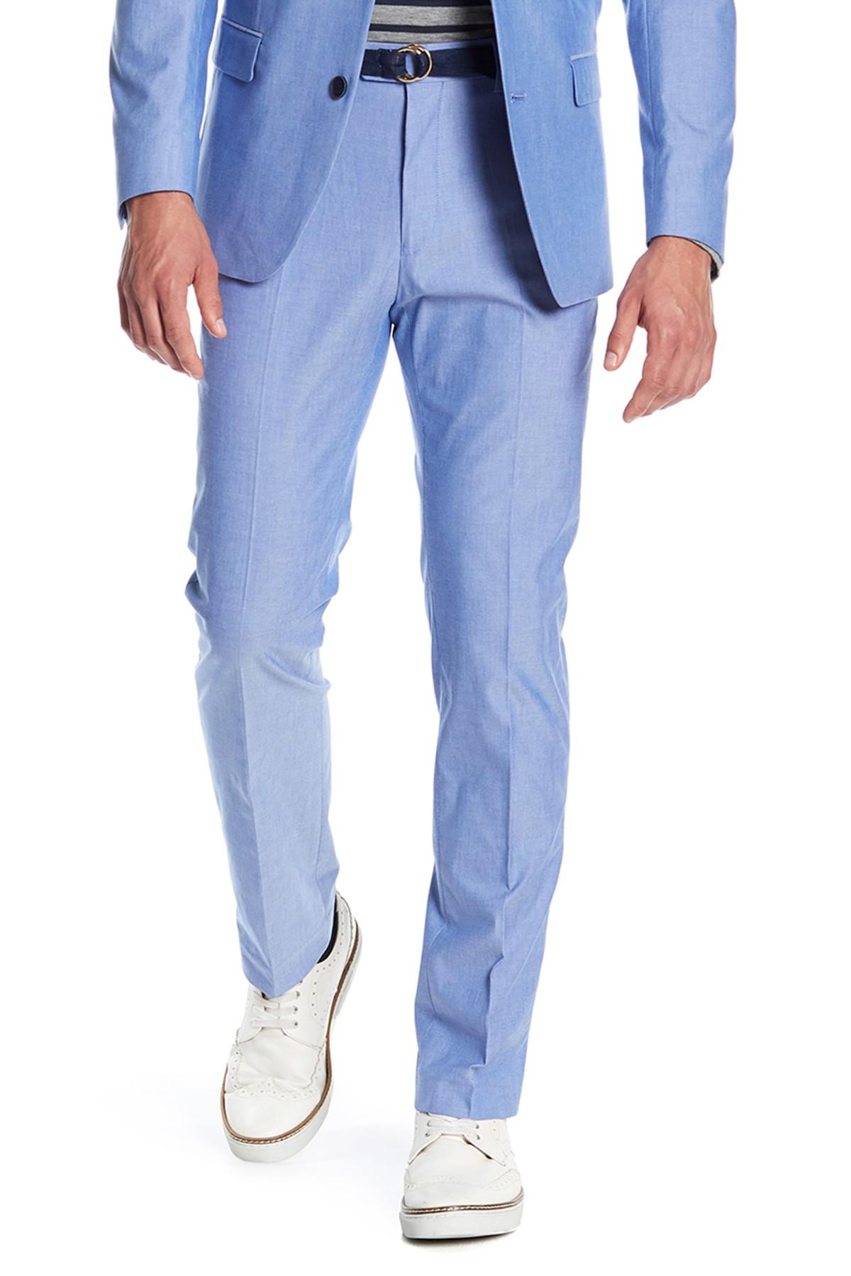 Tommy Hilfiger Chambray Suit Separate Pants in Blue for Men | Lyst