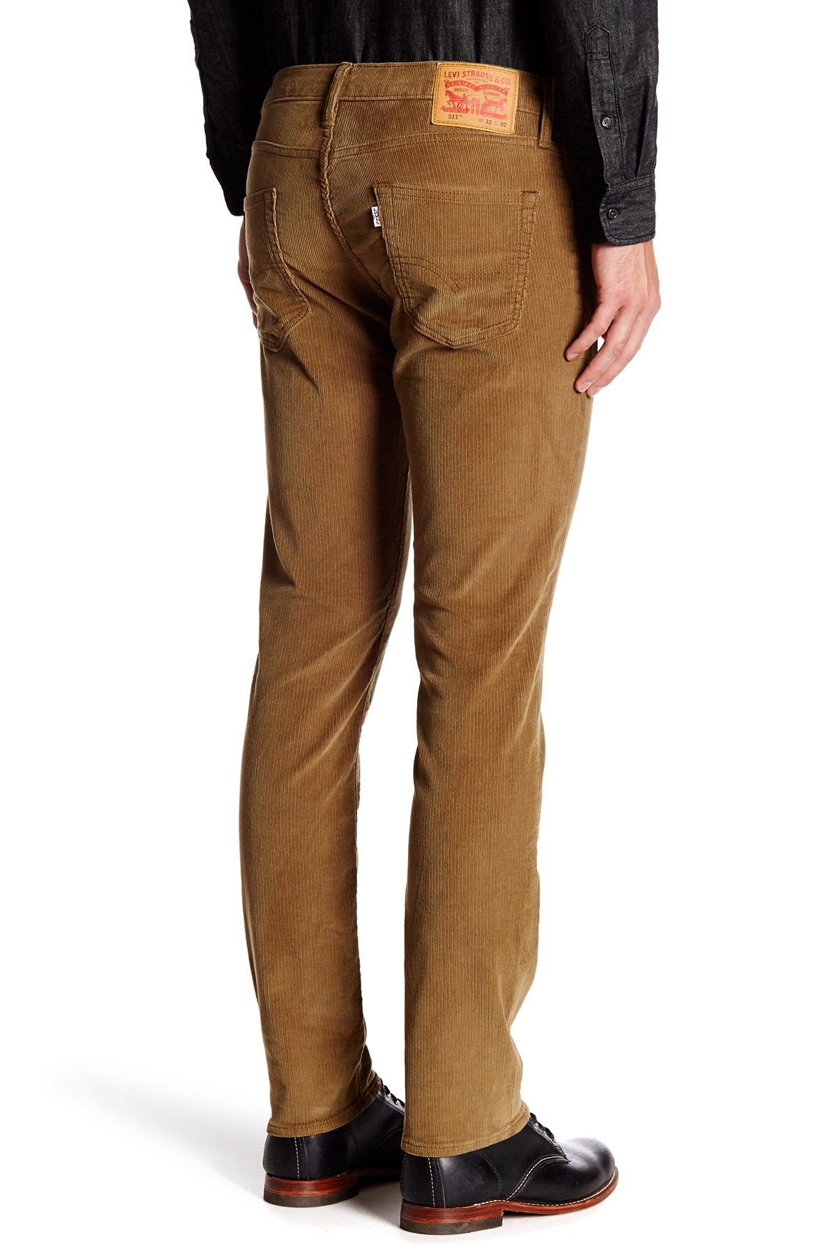 Levi's 511 Slim Fit Cougar Rinsed Corduroy Pant in Brown for Men - Lyst