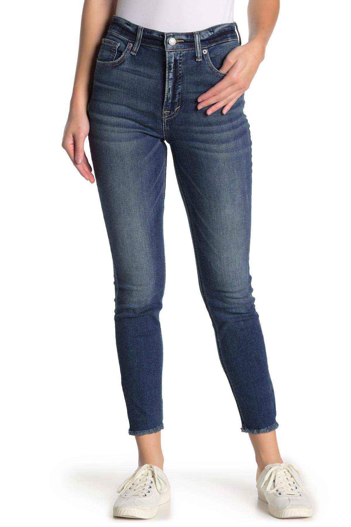 Lucky Brand Bridgette Raw Hem Skinny Jeans in Blue | Lyst