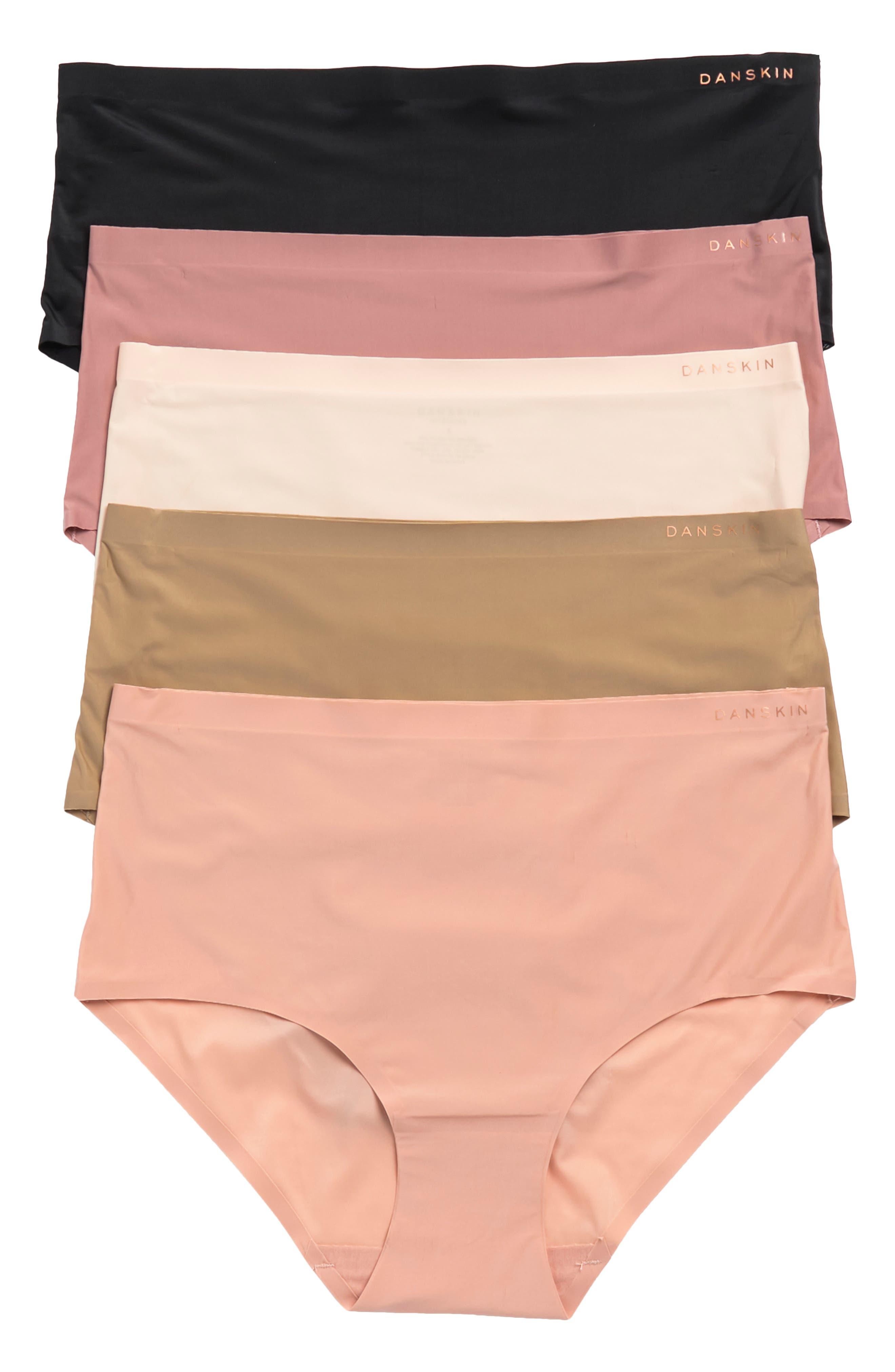 Danskin 5pack Bonded Microfiber Briefs in Pink Lyst