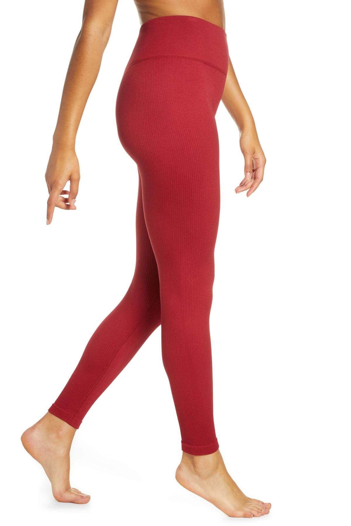 zella red leggings