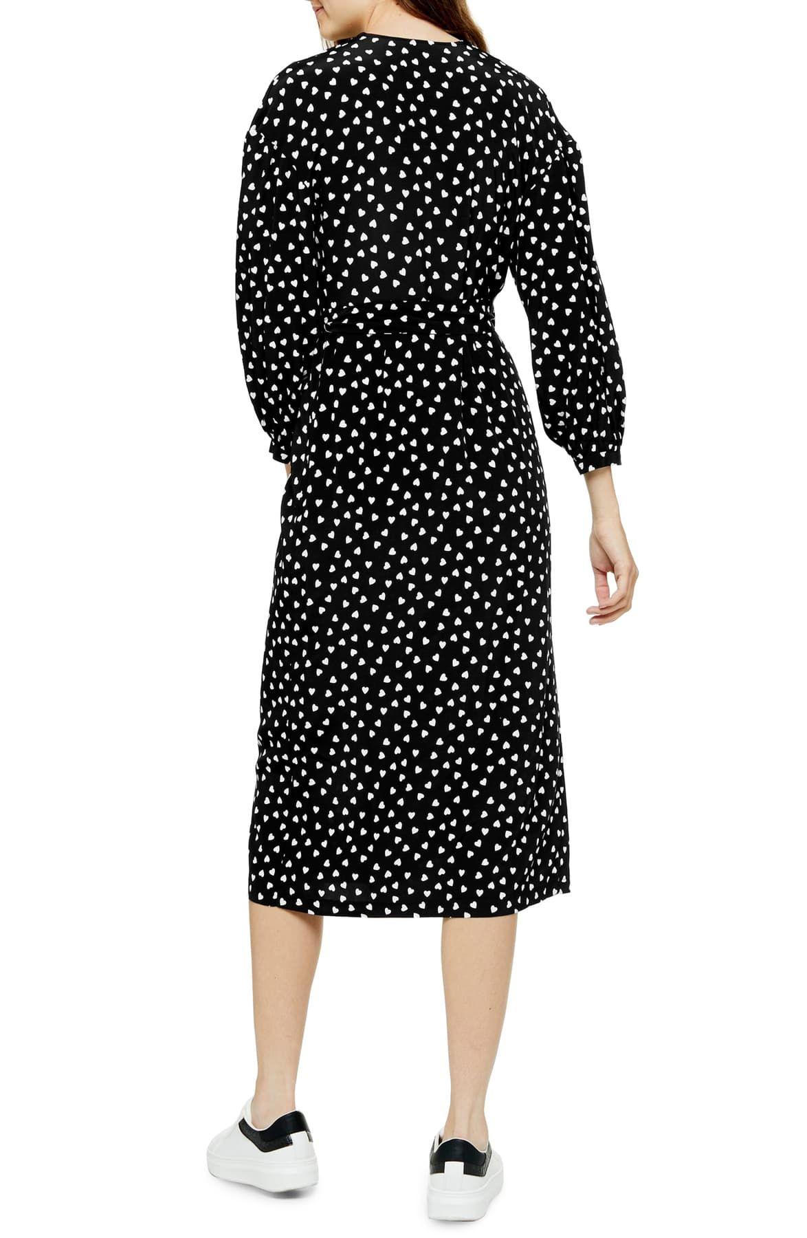 topshop heart print dress