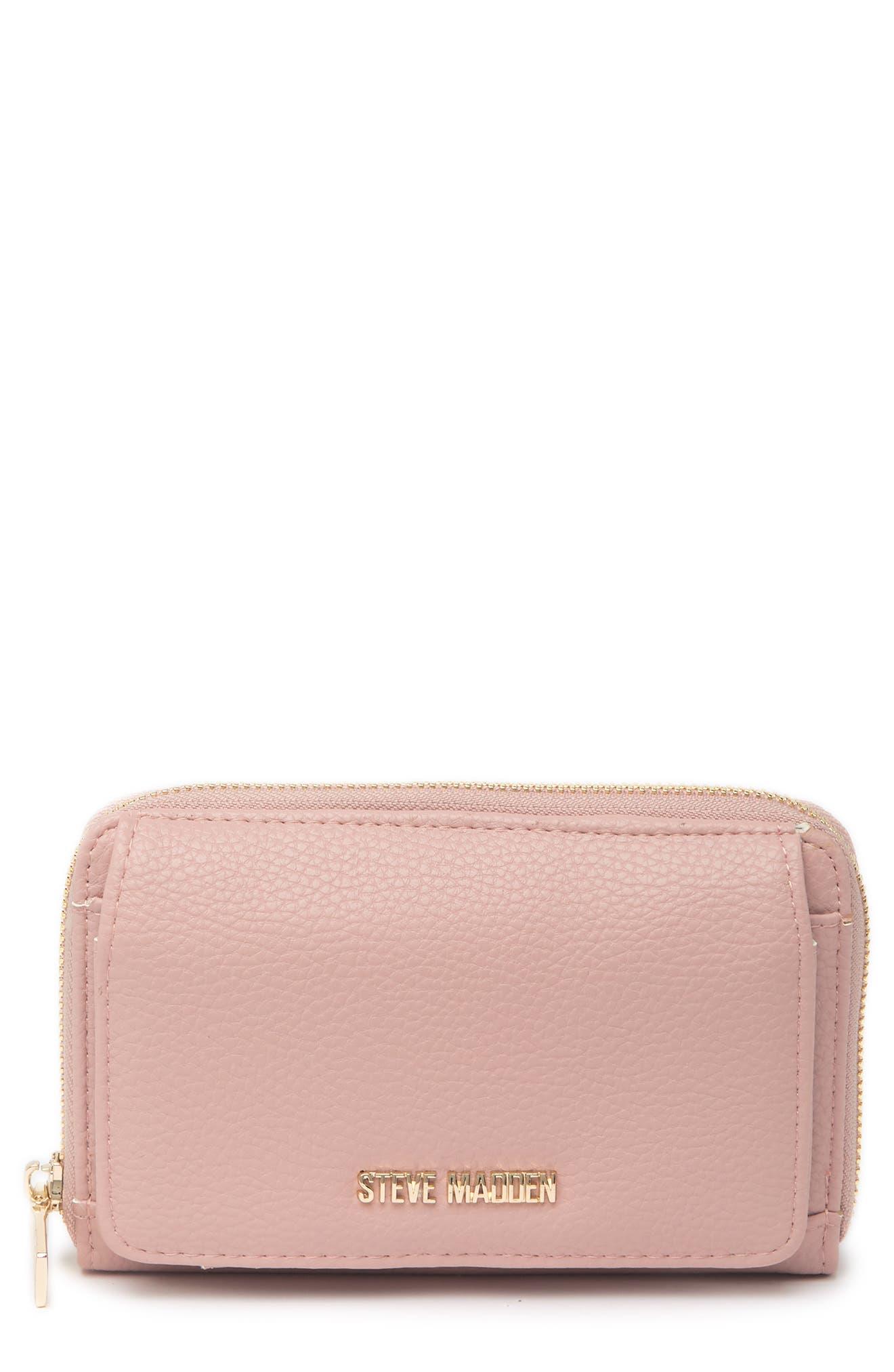Steve Madden Core Zip Around Wallet In Blush At Nordstrom Rack in Pink |  Lyst