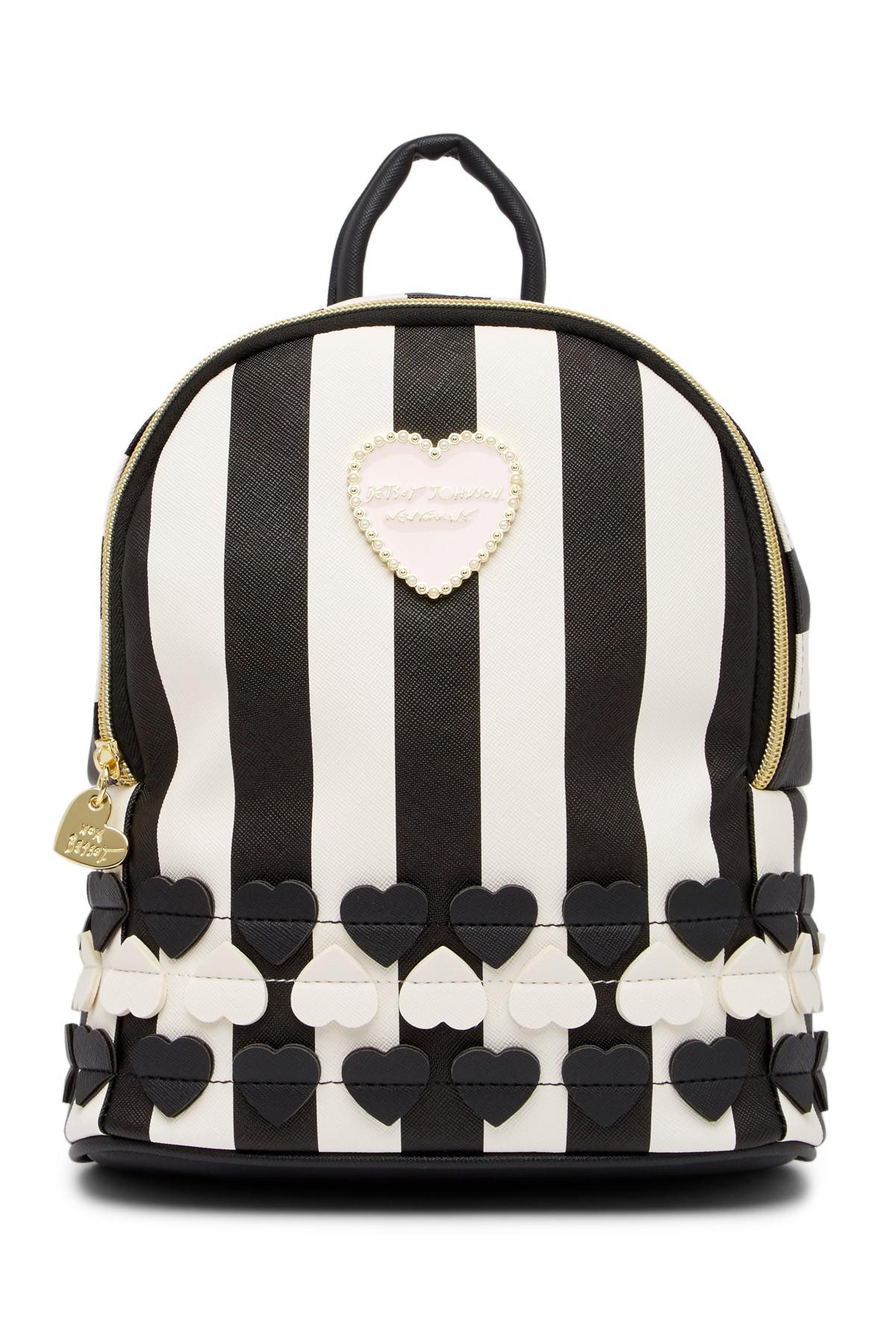 betsey johnson heart backpack