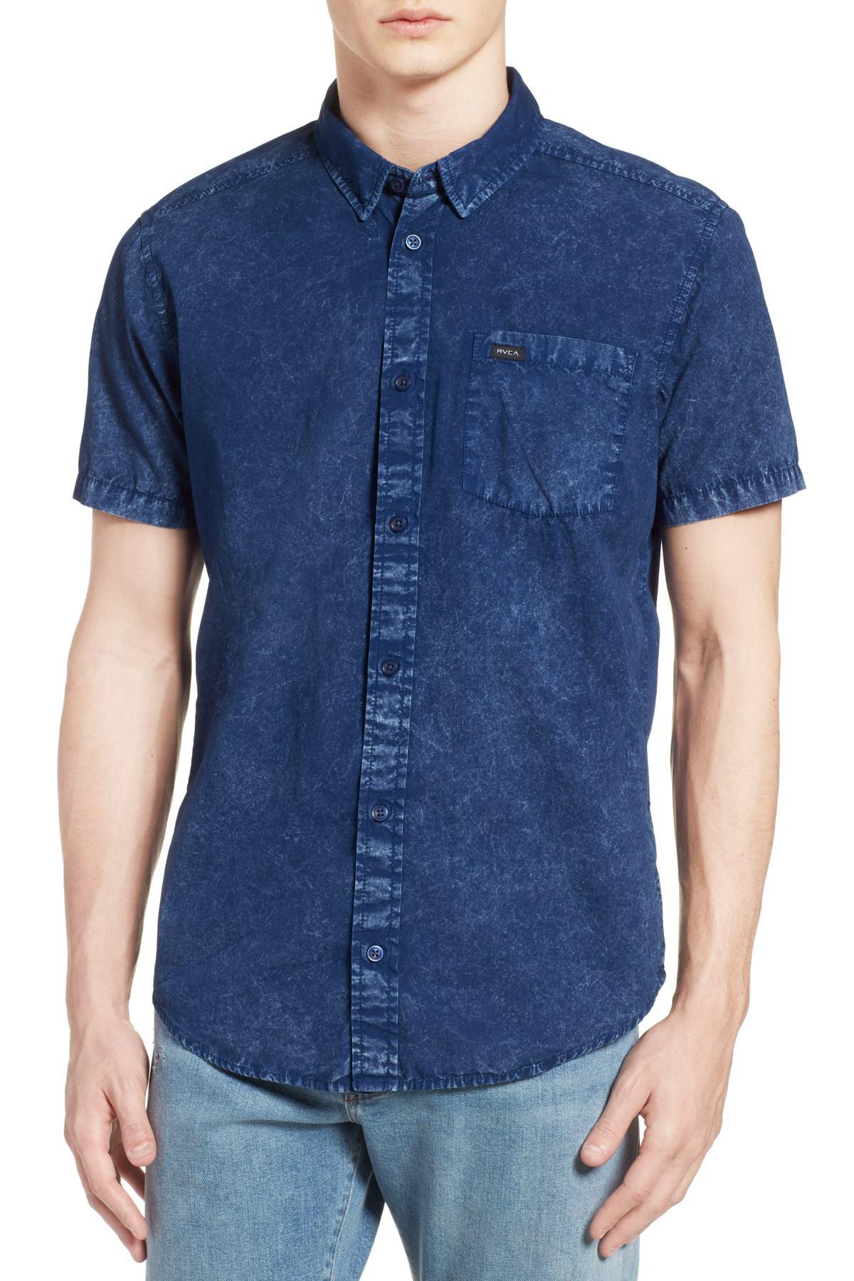 rvca denim shirt