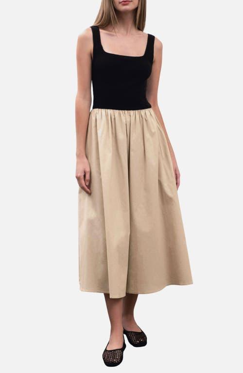 moon river brown sleeveless maxi dress Moon River long sleeveless dress