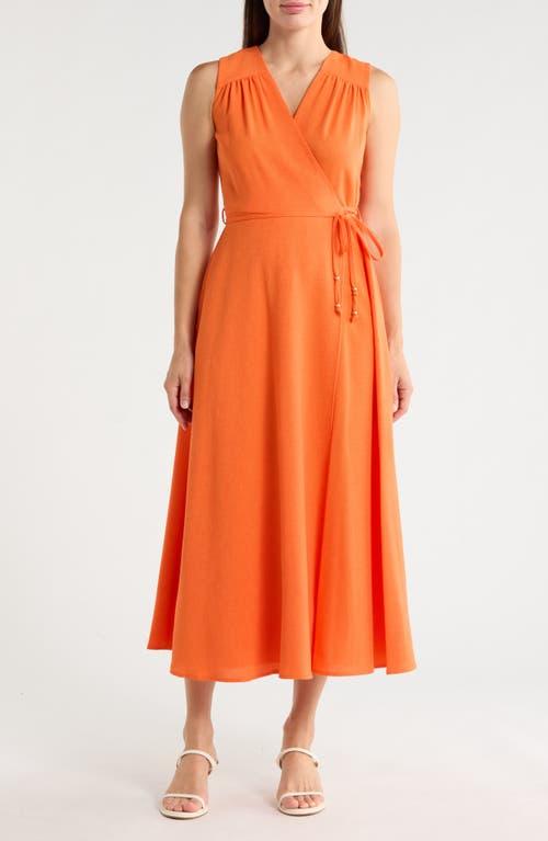 calvin klein red maxi dress Calvin Klein Smocked Sleeveless Tiered Cotton Gauze Maxi Dress In Red