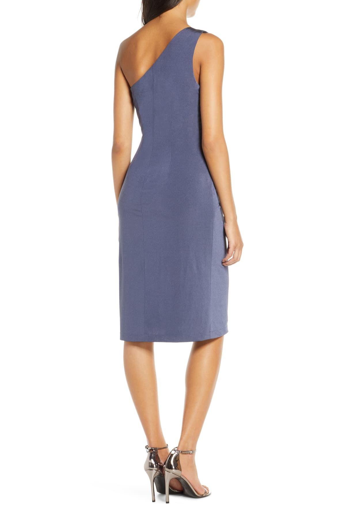 eliza j ruched one shoulder dress