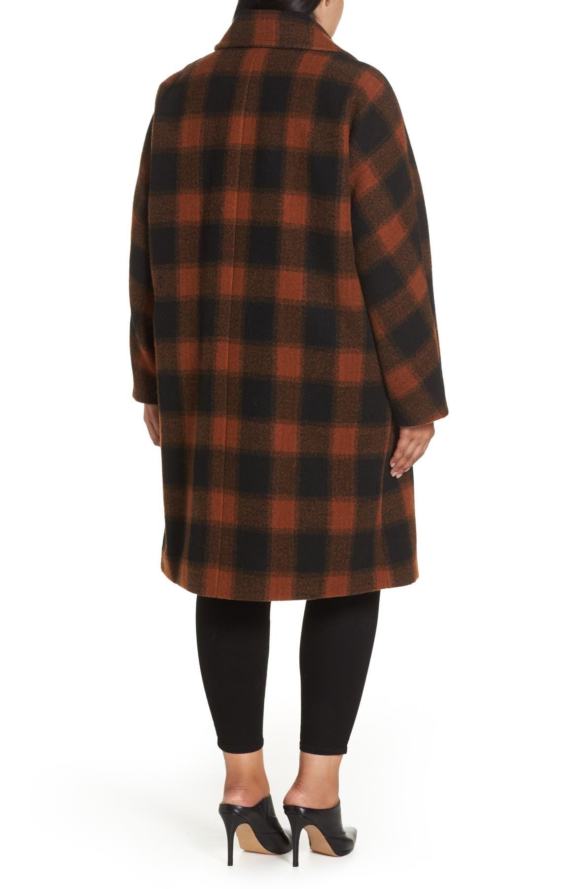 plus size boiled wool coat