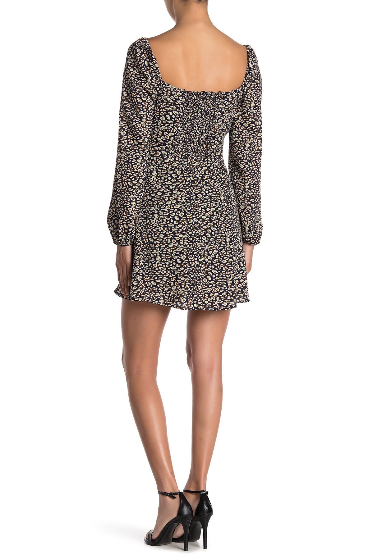 honey punch leopard dress