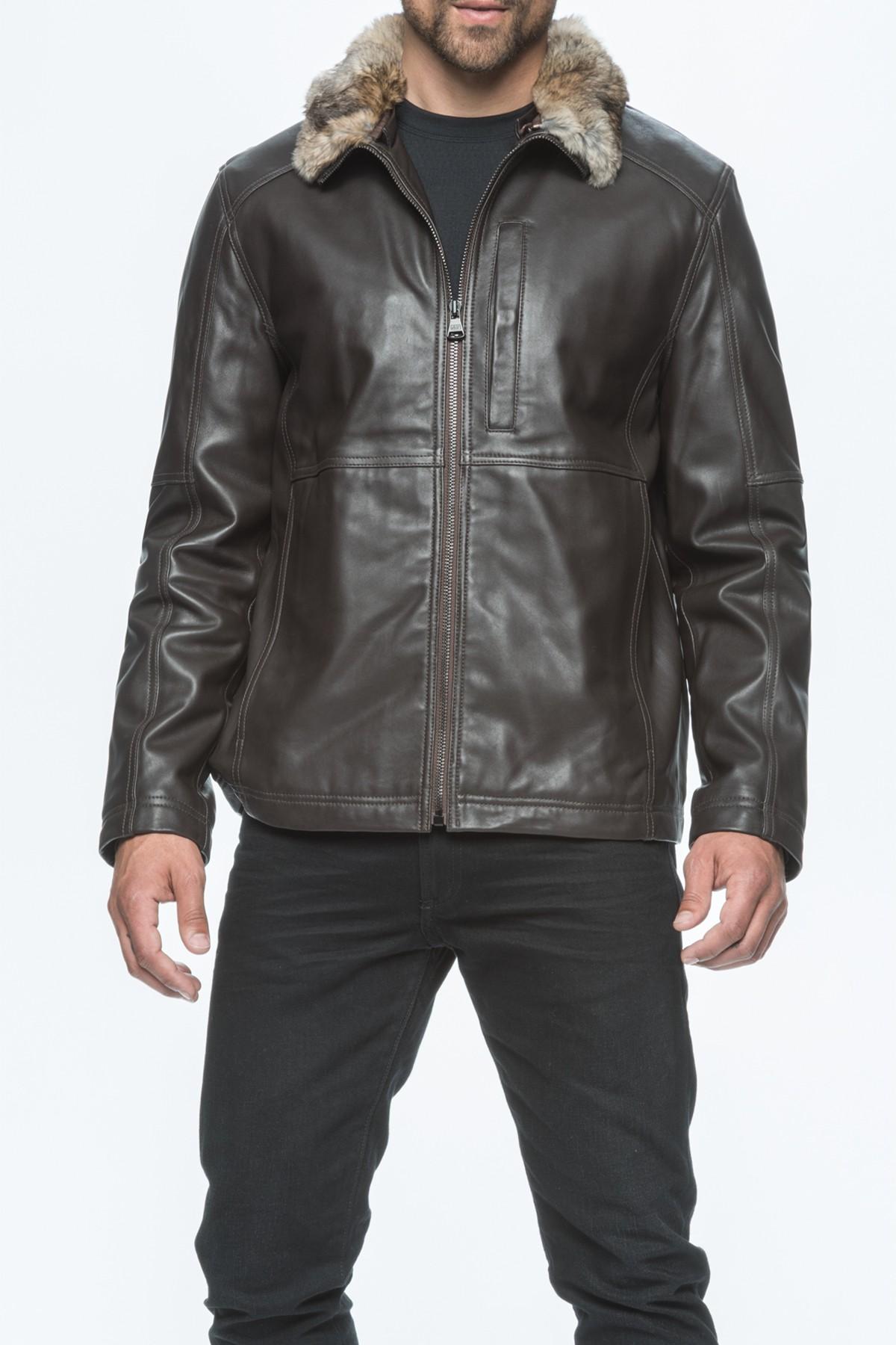 Andrew marc rabbit fur clearance jacket