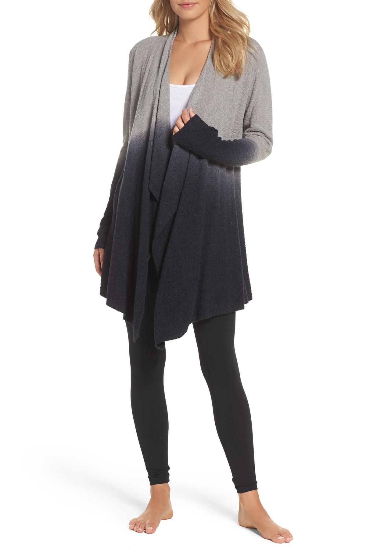 Barefoot Dreams Barefoot Dreams Cozychic Lite Calypso Wrap Cardigan in  Black | Lyst