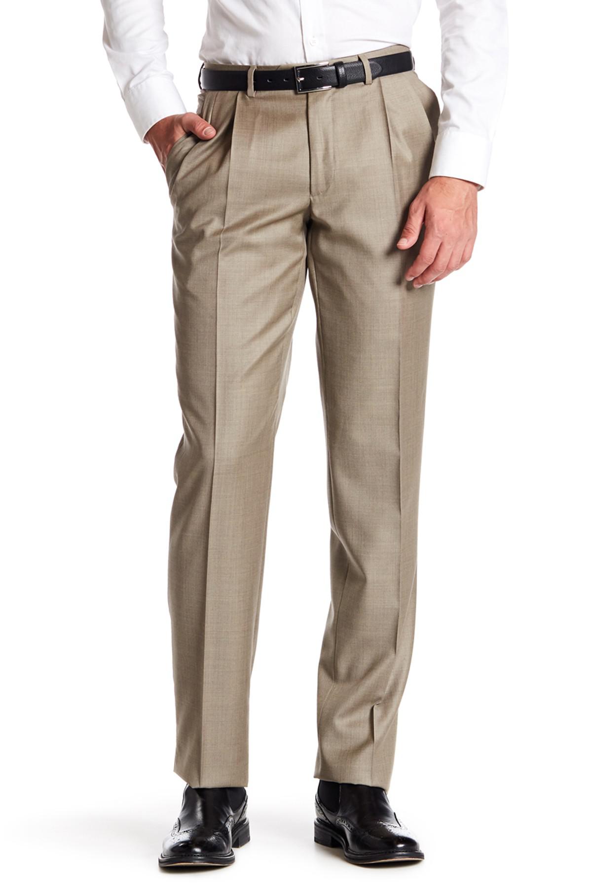 Taupe Double Pleat Trousers
