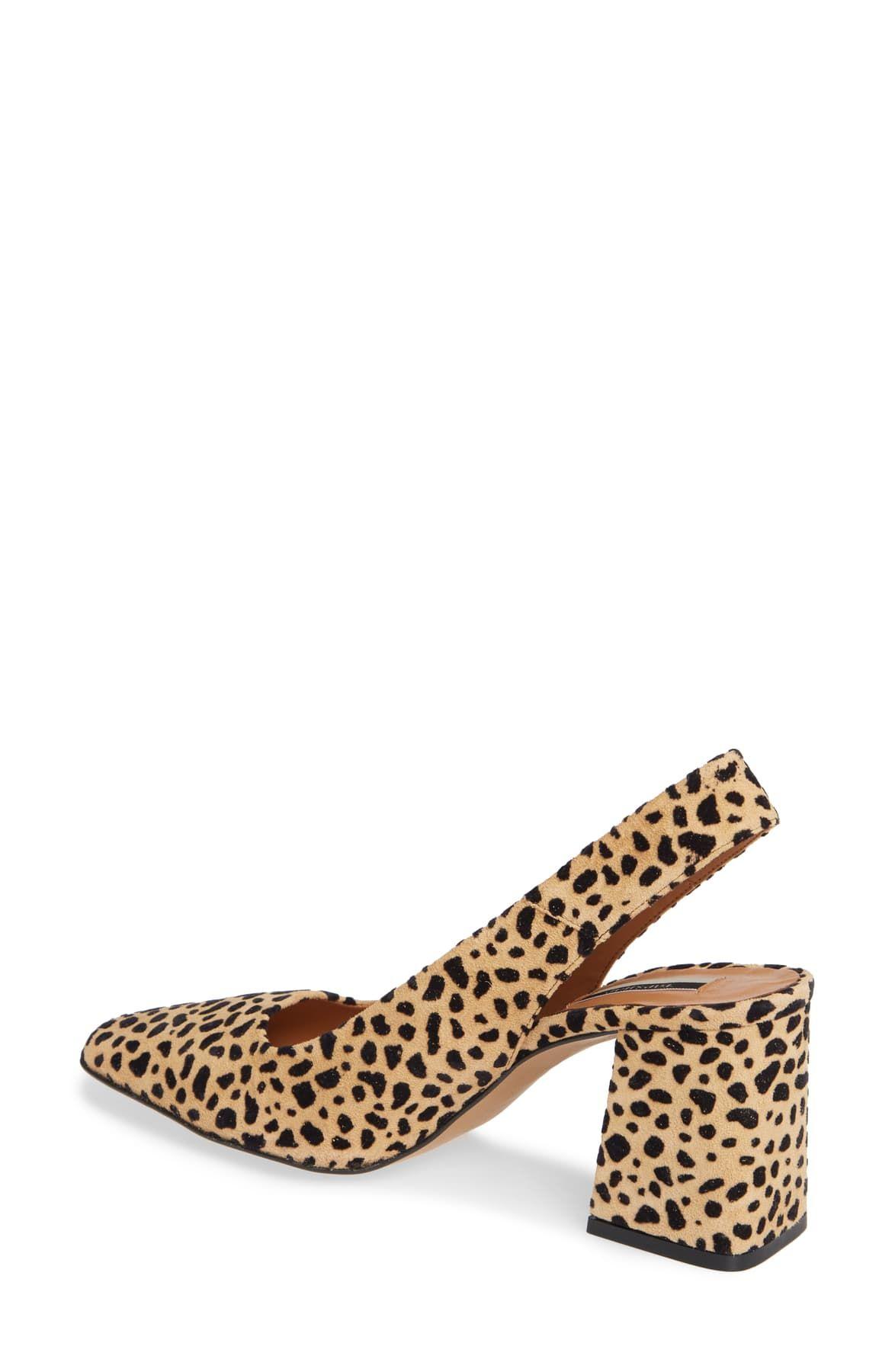 TOPSHOP Gainor Leopard Print Slingback Shoes in Brown - Lyst