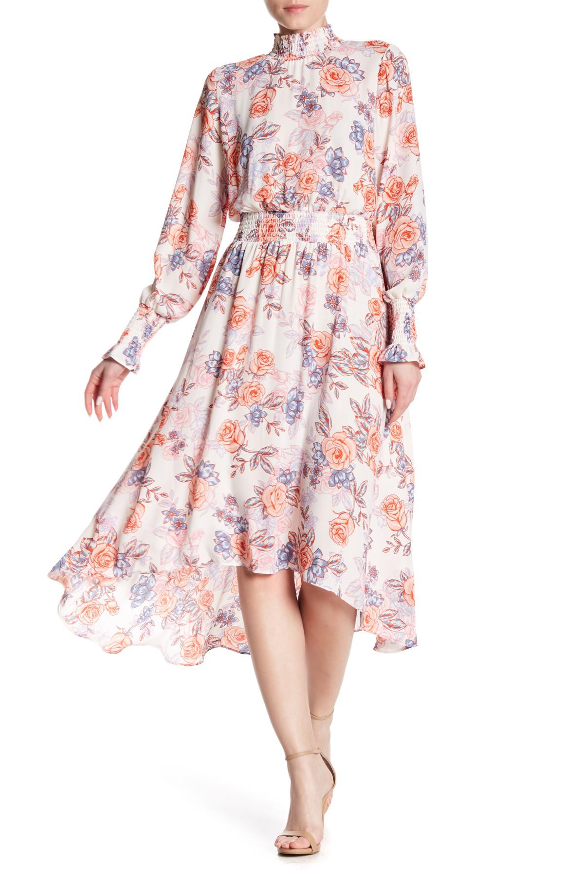 smock neck dress