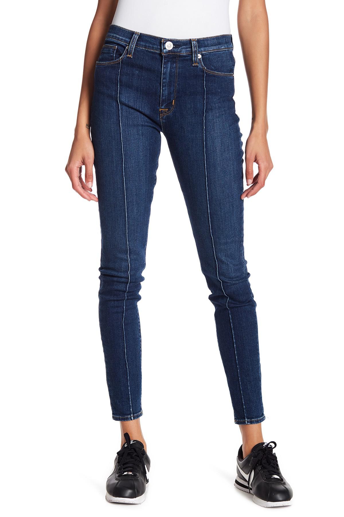 Hudson Jeans Denim Barbara High Waisted Front Pintuck Skinny Jeans in Blue Lyst