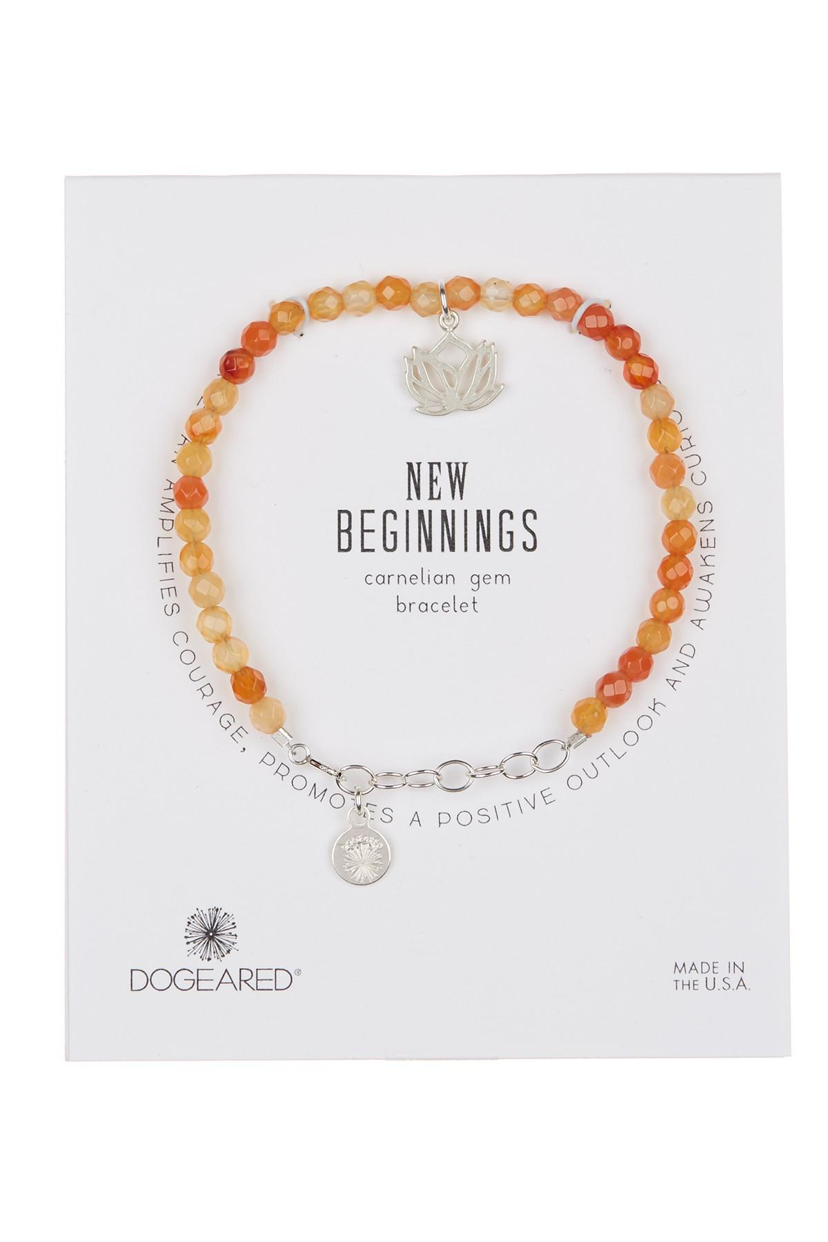 Lyst Dogeared Sterling Silver New Beginnings Carnelian Bead Gallery