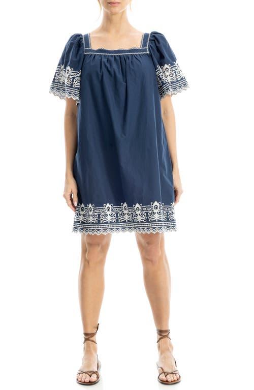 max studio embroidered dress Max Studio Embroidered Off-the-shoulder Dress Blue Size S 6535