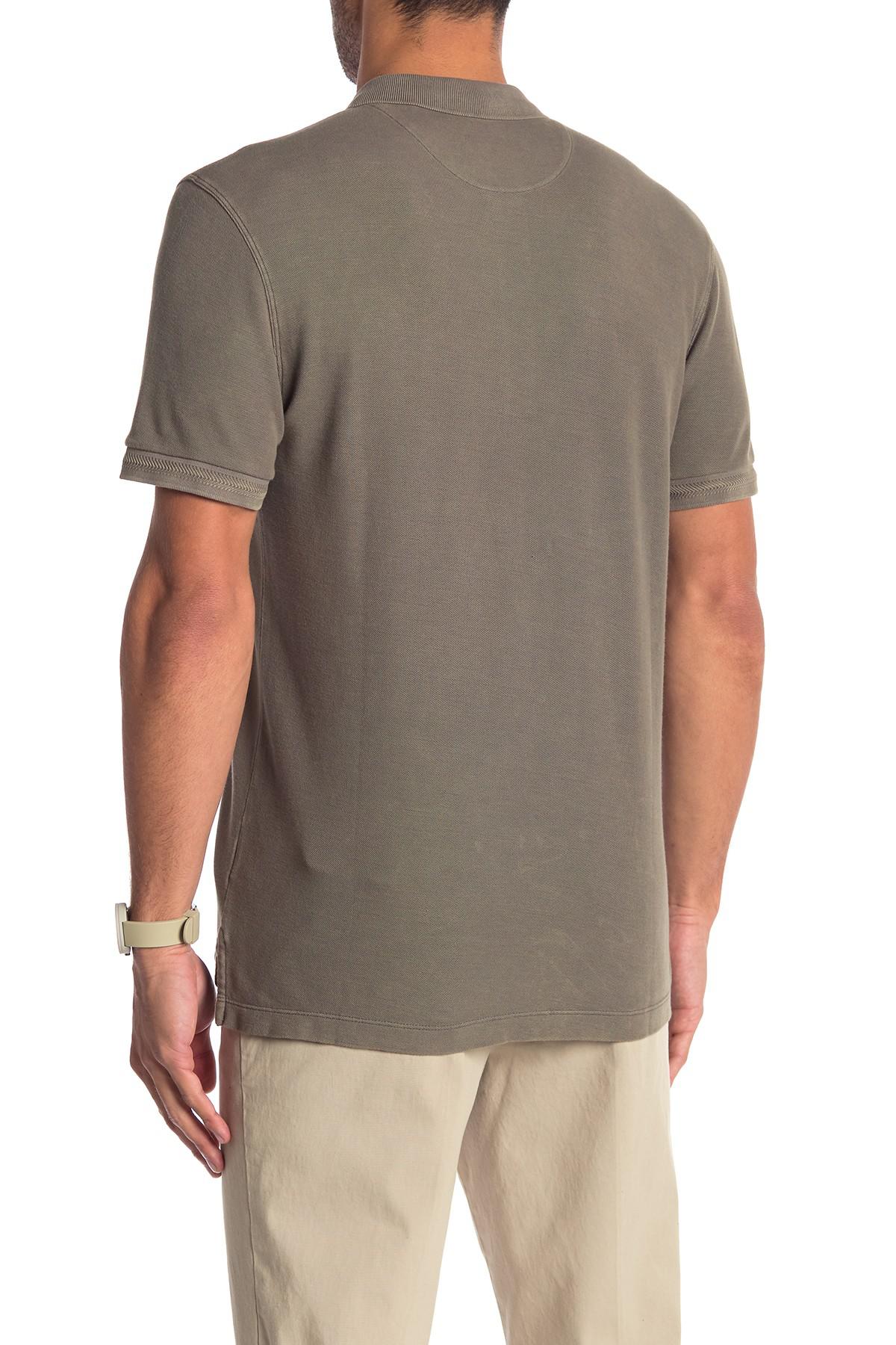 ATM Cotton Pique Short Sleeve Polo in Gray for Men - Lyst