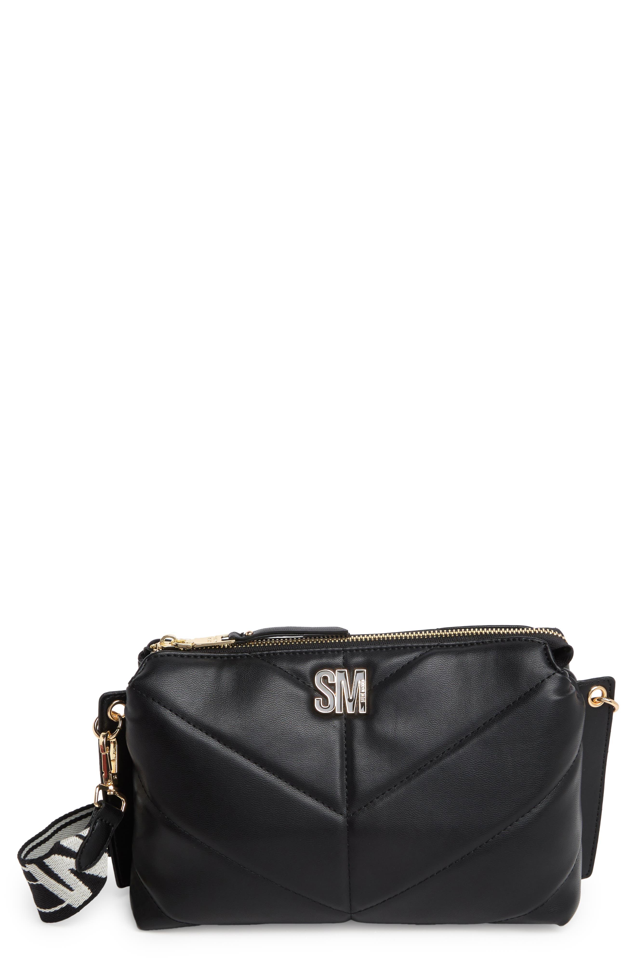 Steve Madden Chevron Quilted Top Zip Crossbody Bag in Black Lyst