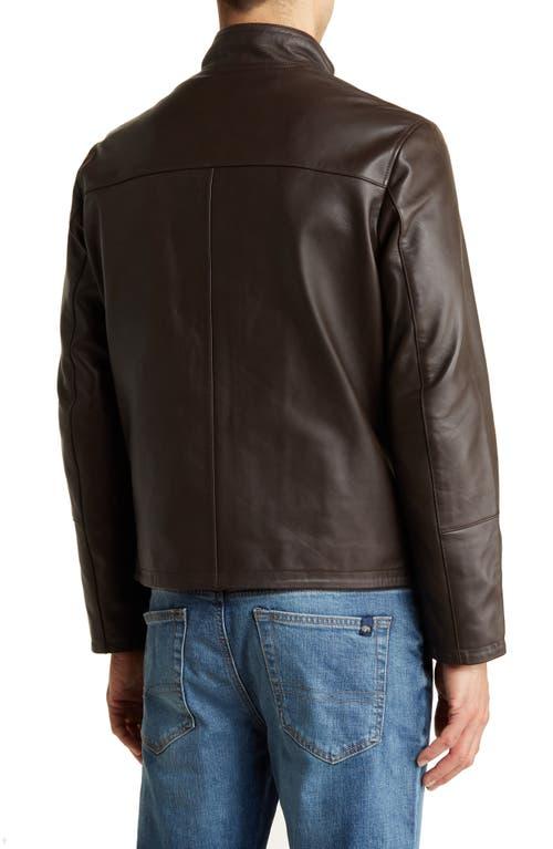Cole Haan Classic Leather Moto Jacket in Black for Men Lyst