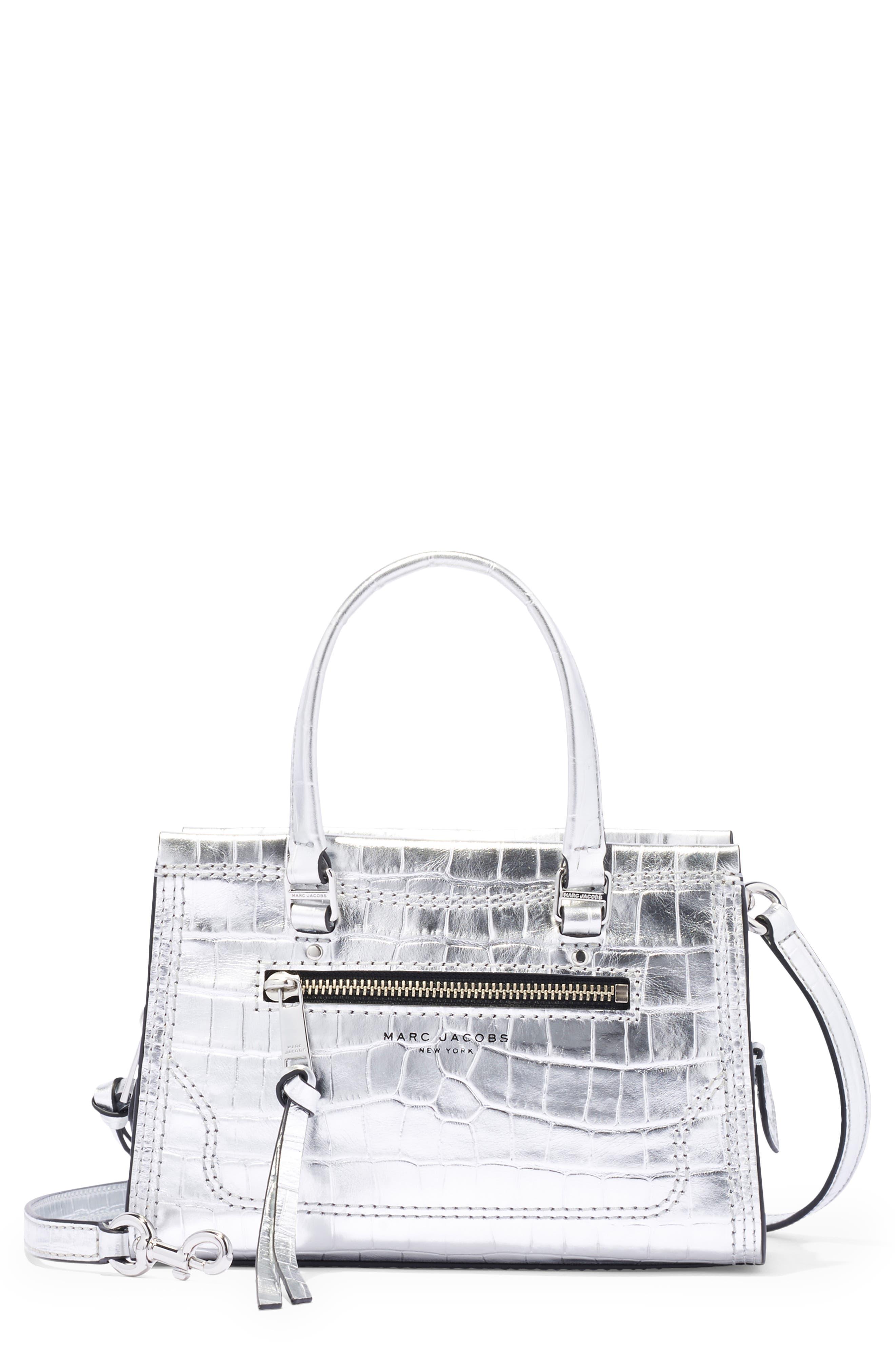 Marc Jacobs Mini Cruiser Satchel In Silver At Nordstrom Rack in White | Lyst