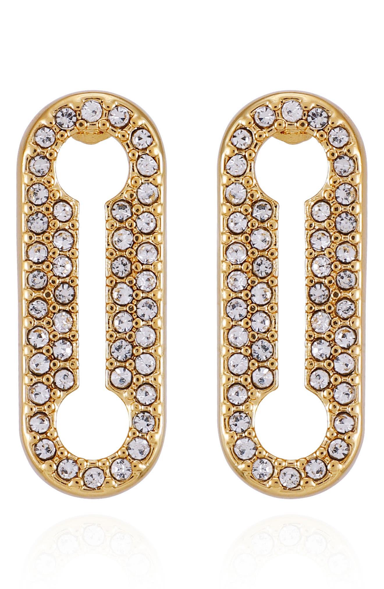 Vince Camuto Crystal Pavé Stud Earrings in Metallic Lyst