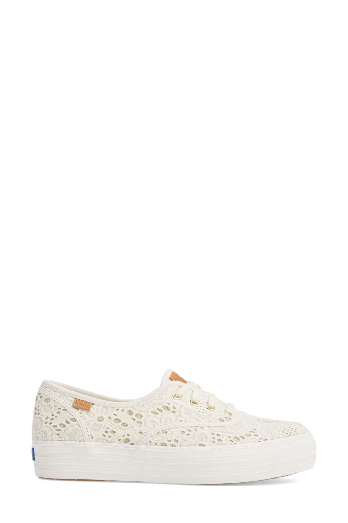 keds triple embroidered crochet