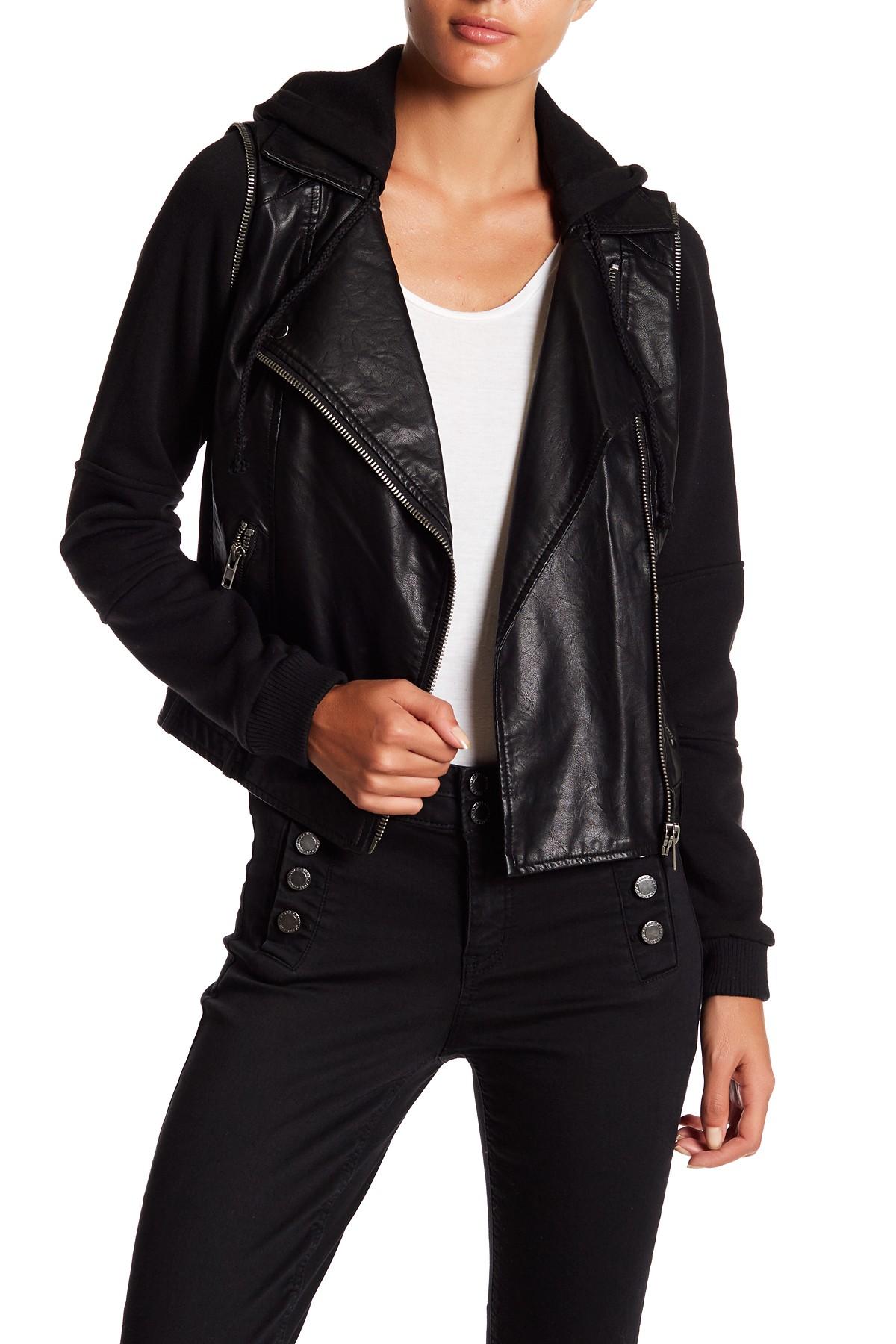 leather jacket with sweater