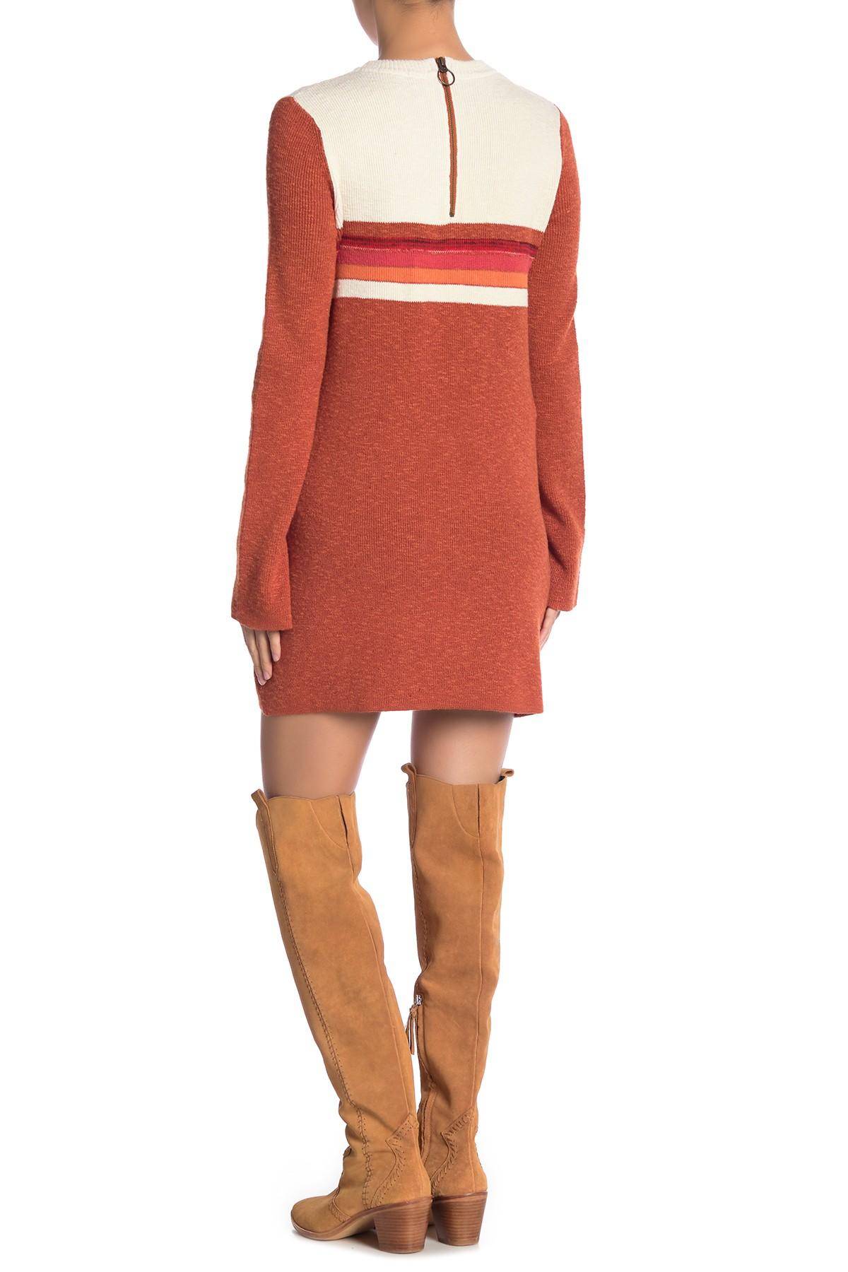 free people colorblock sweater dress