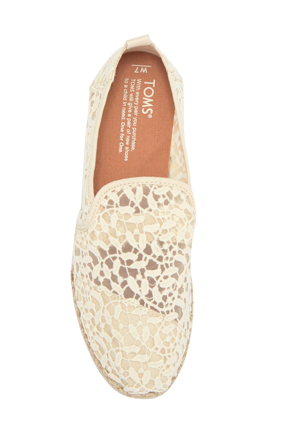 TOMS Floral Lace Deconstructed Alpargata Slip-on Espadrille Sneaker in ...