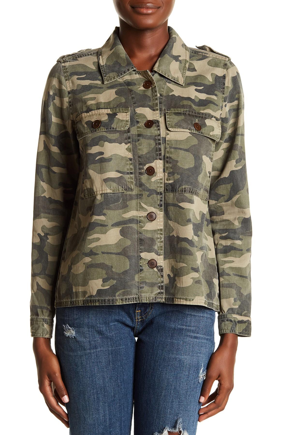 Lucky Brand Cotton Camouflage Shirt Jacket in Camo Olive (Green) - Lyst