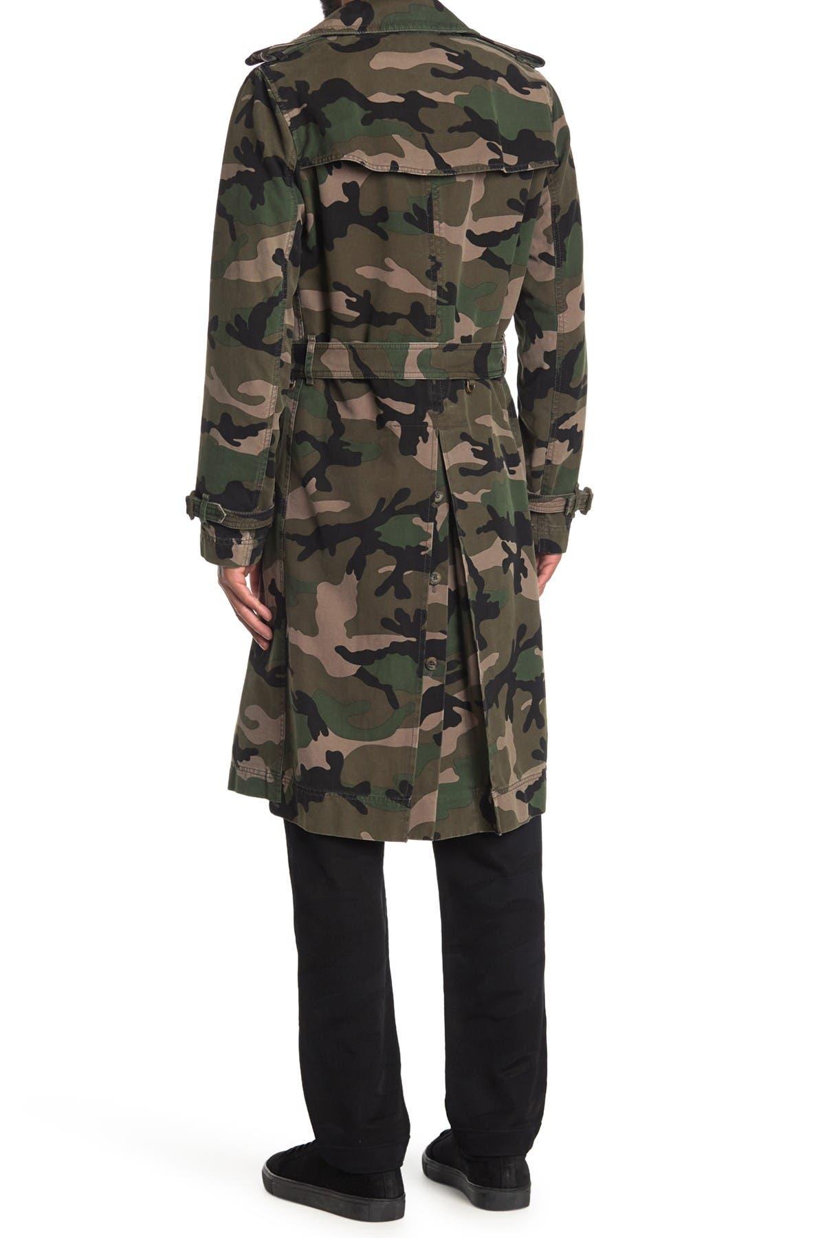 long camo trench coat