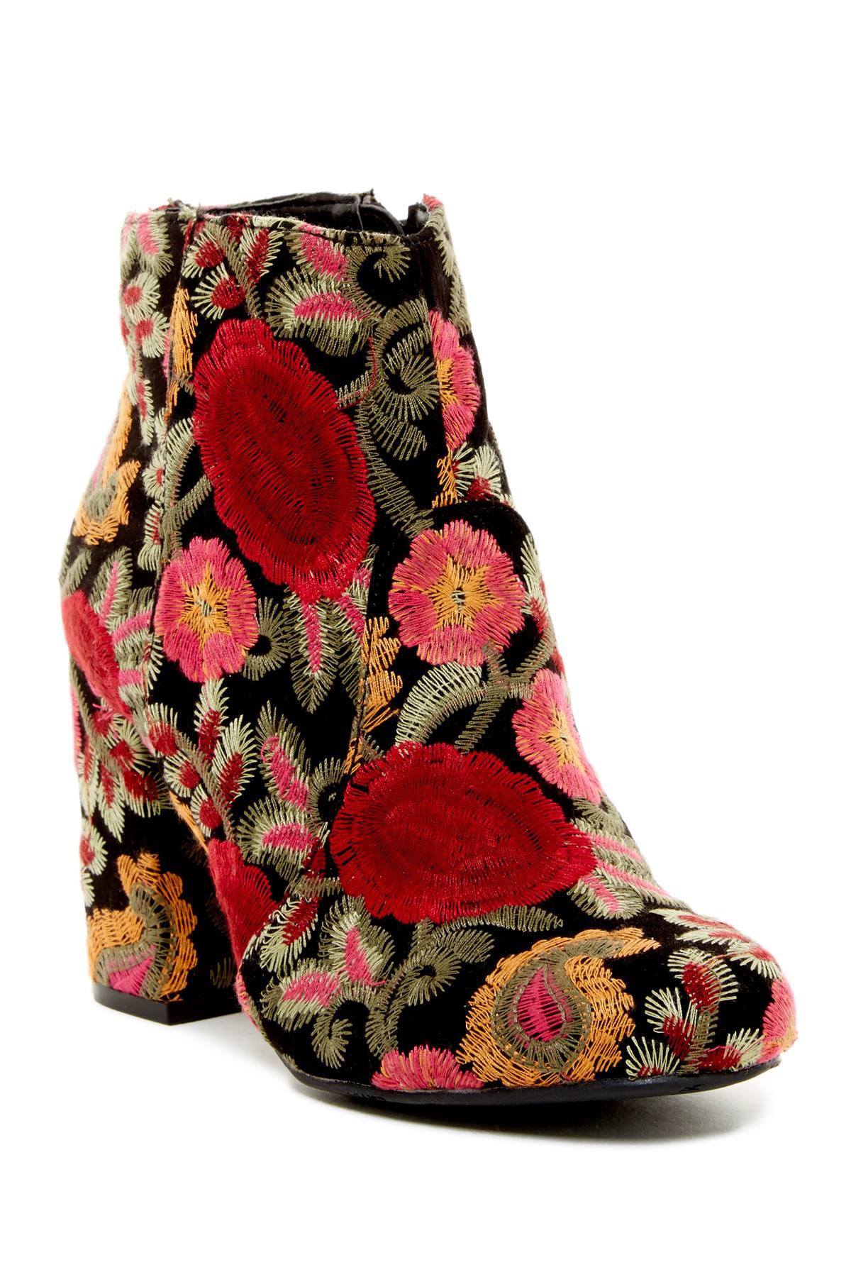MIA Vail Embroidered Ankle Boot - Lyst