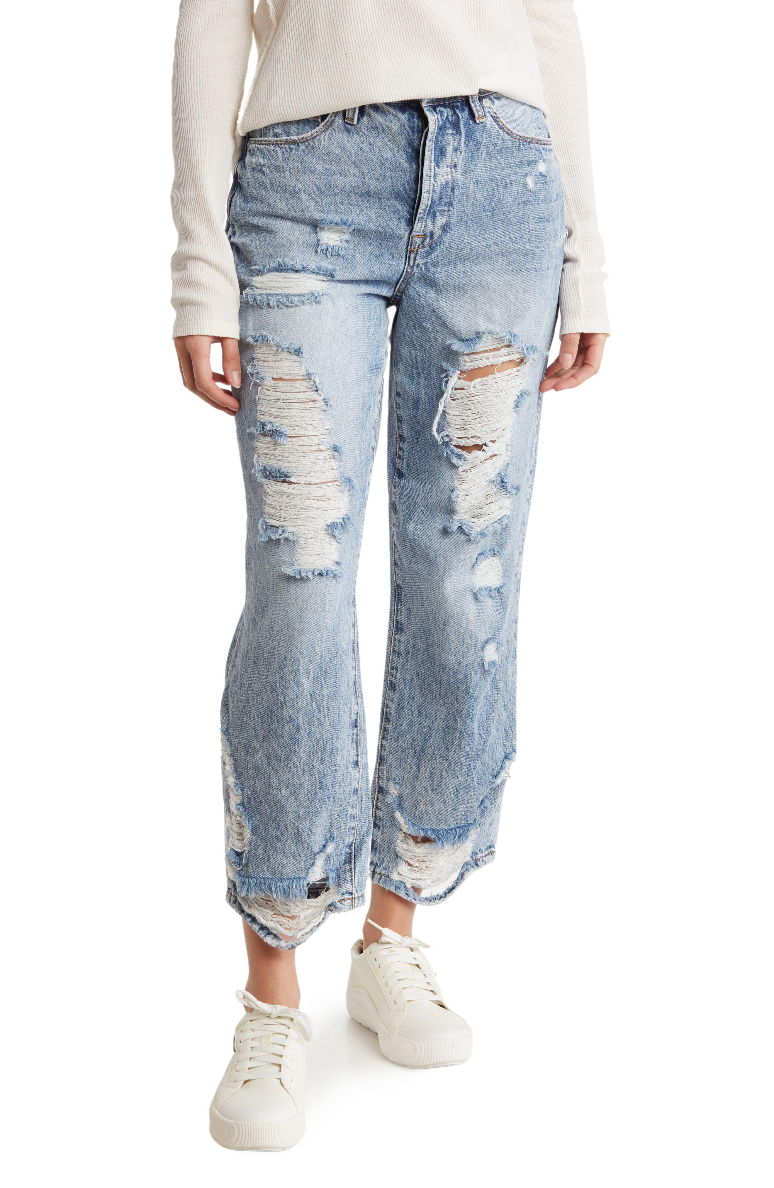 Blank NYC Baxter Ripped Straight Leg Jeans in Blue | Lyst